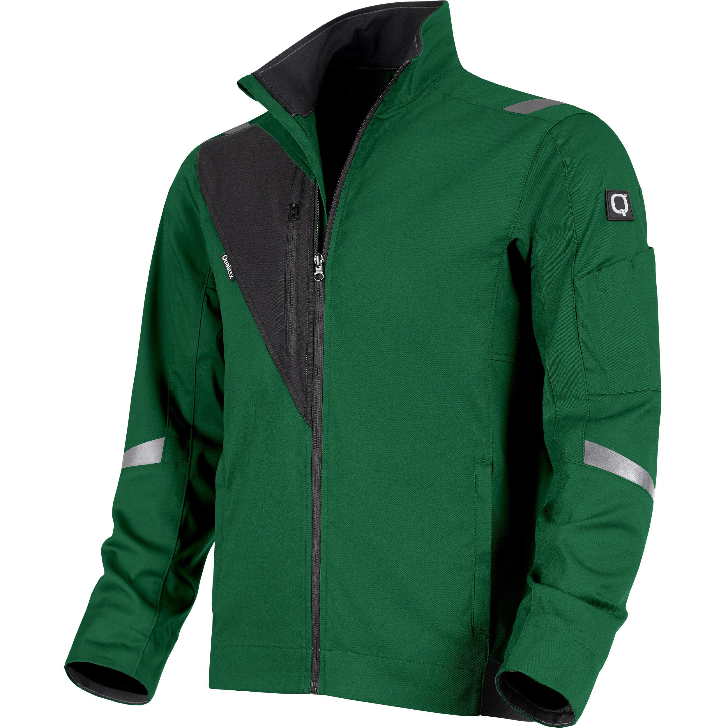 Qualitex Workwear Arbeitsjacke Arbeitsjacke Herren Stretch mit Up-Lift-System & ergonomische Passform (1-St) Herrenjacke mit 4-Wege-Stretch, Rückenverlängerung & Bewegungsfreiheit