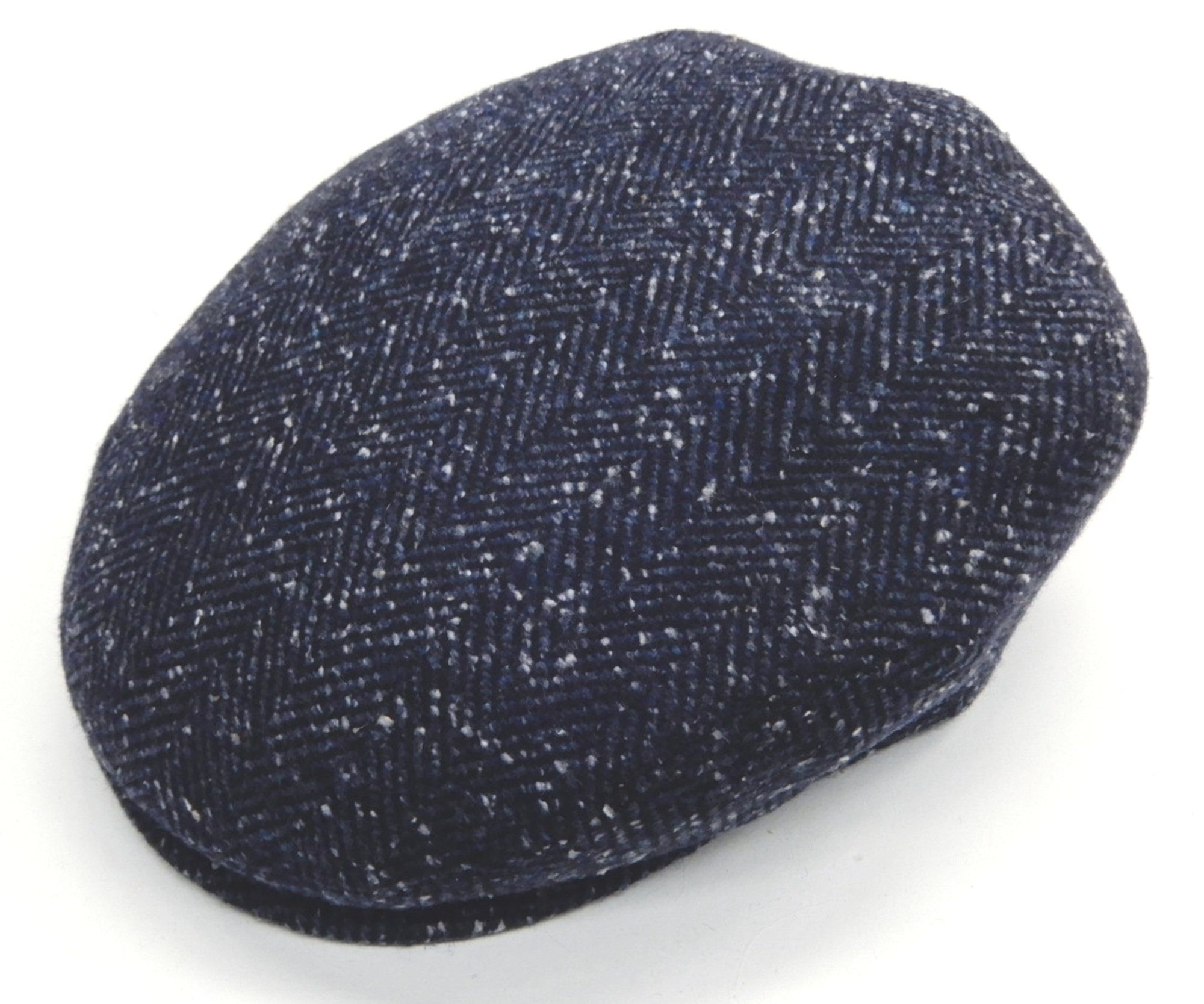 Chaplino Flat Cap in melierter Optik dunkelblau | Flat Caps