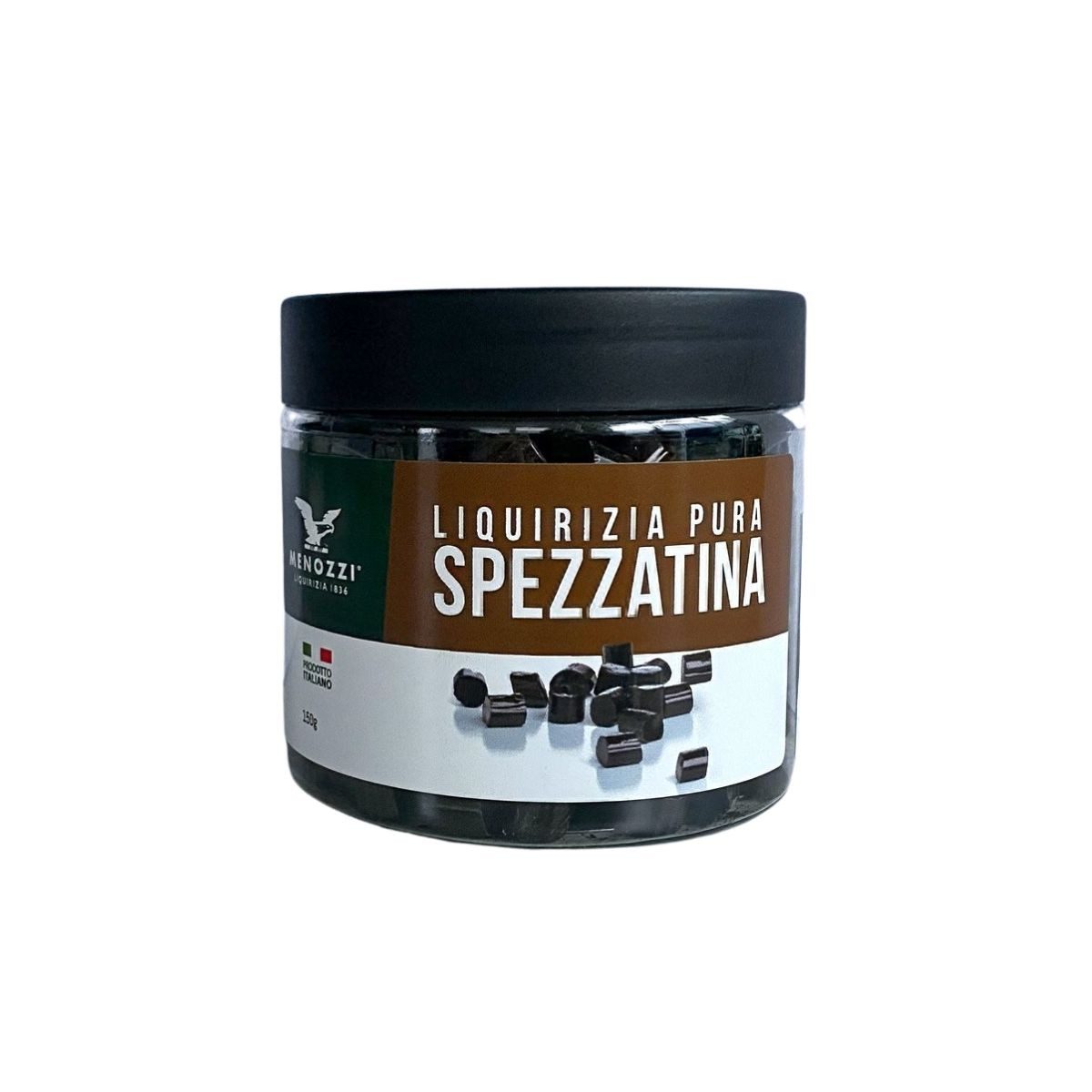 Menozzi Süßigkeit Spezzatina, Schwarze Stücke Italienischen Lakritz, 150 g, Menozzi, 150 g