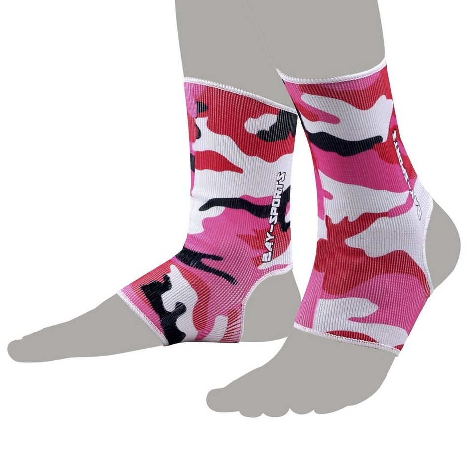 BAY-Sports Fußbandage Knöchelbandage Fußgelenkbandage Sprunggelenk Paar Knöchel pink, werden