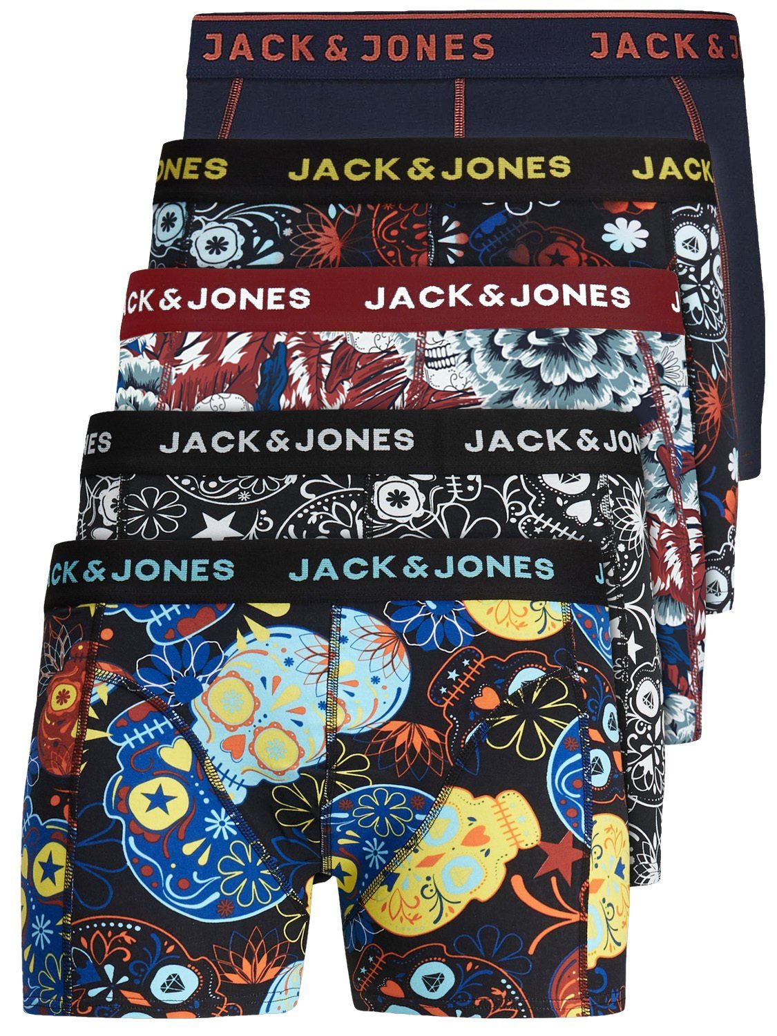 Jack & Jones Boxershorts Jacvel (5-St., 5er Pack) gute Passform durch elastische Baumwollqualität Detail Mix 3