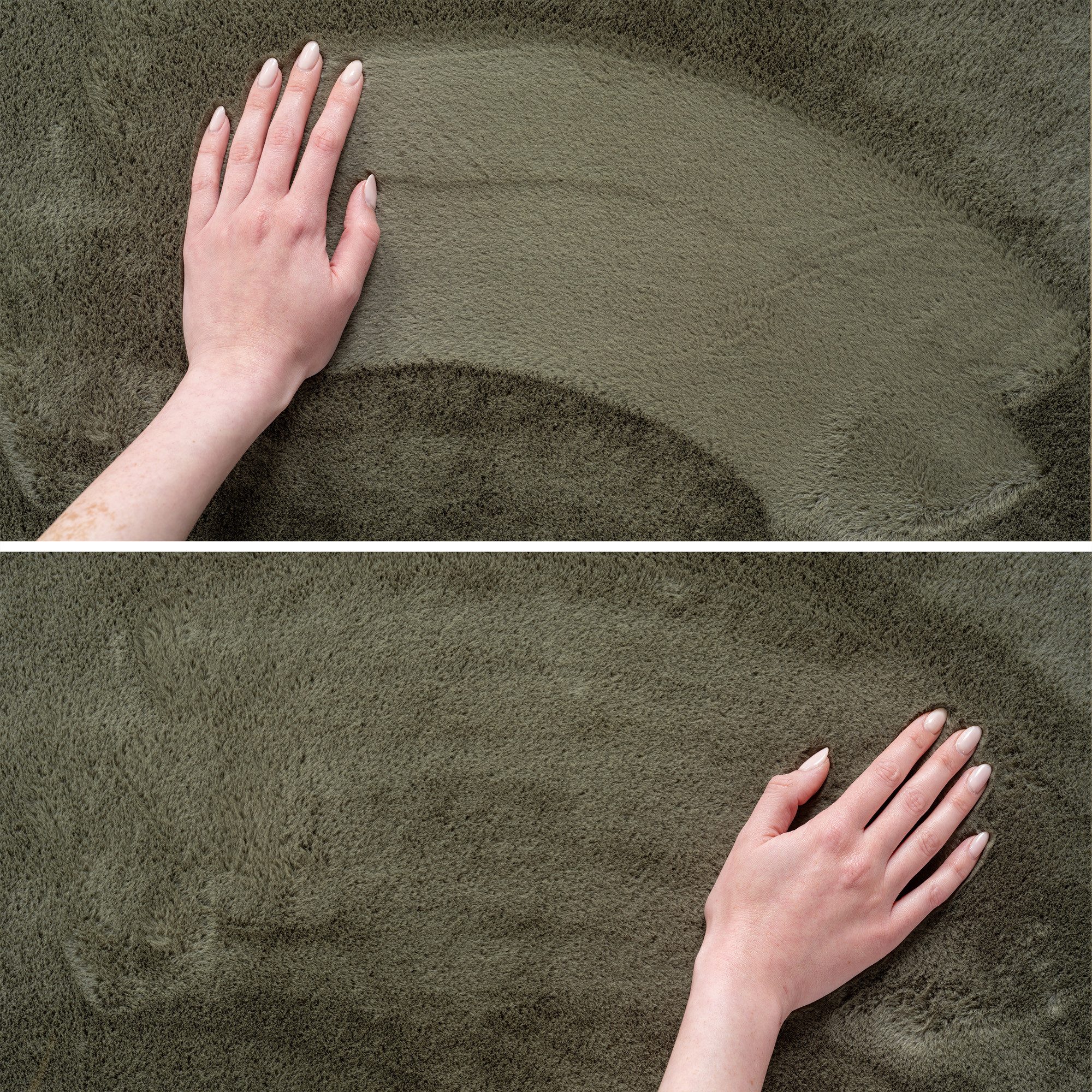 Carpettex Veloursteppich Unicolor - Einfarbig, Rund, Höhe: 11 mm, Perfekt geeignet für Wohnzimmer, Schlafzimmer,Küche,Kinderzimmer