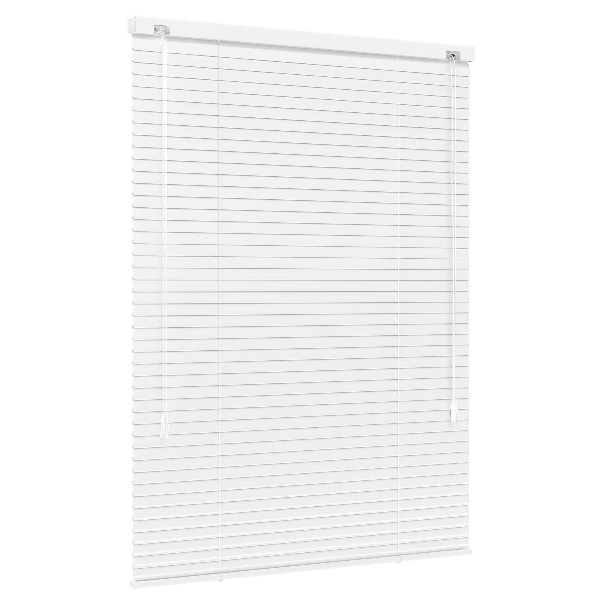 jalousiescout Jalousie LightLess Aluminium-Jalousie, 25 mm, 40 x 130 cm, weiß matt, ohne Bohren, geklemmt oder verschaubt, Aluminium, vollverdunkelnd, Feuchtraumgeeignet