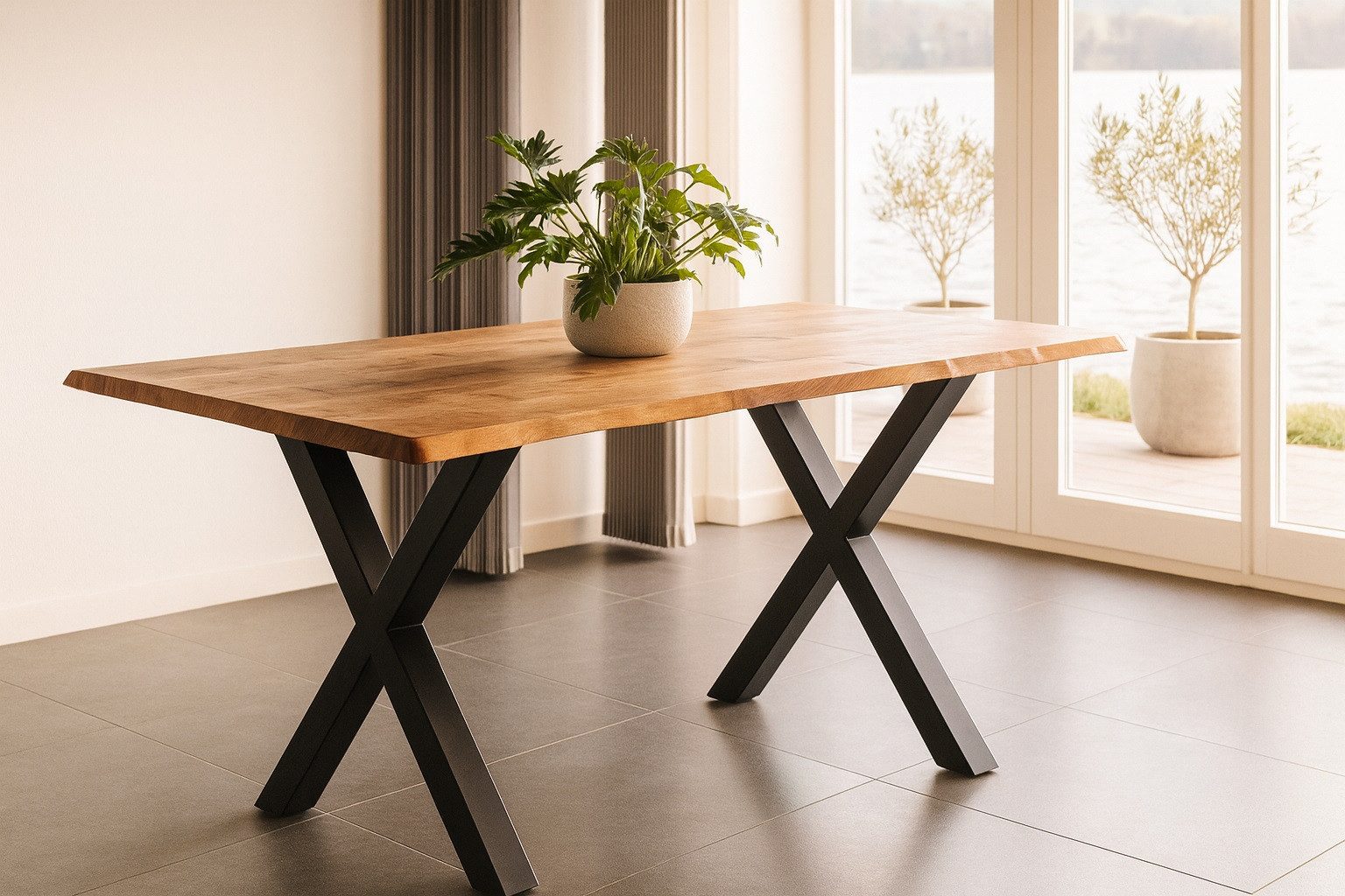 SAM® Baumkantentisch Spike, massives Mangoholz, Baumkante, günstig online kaufen