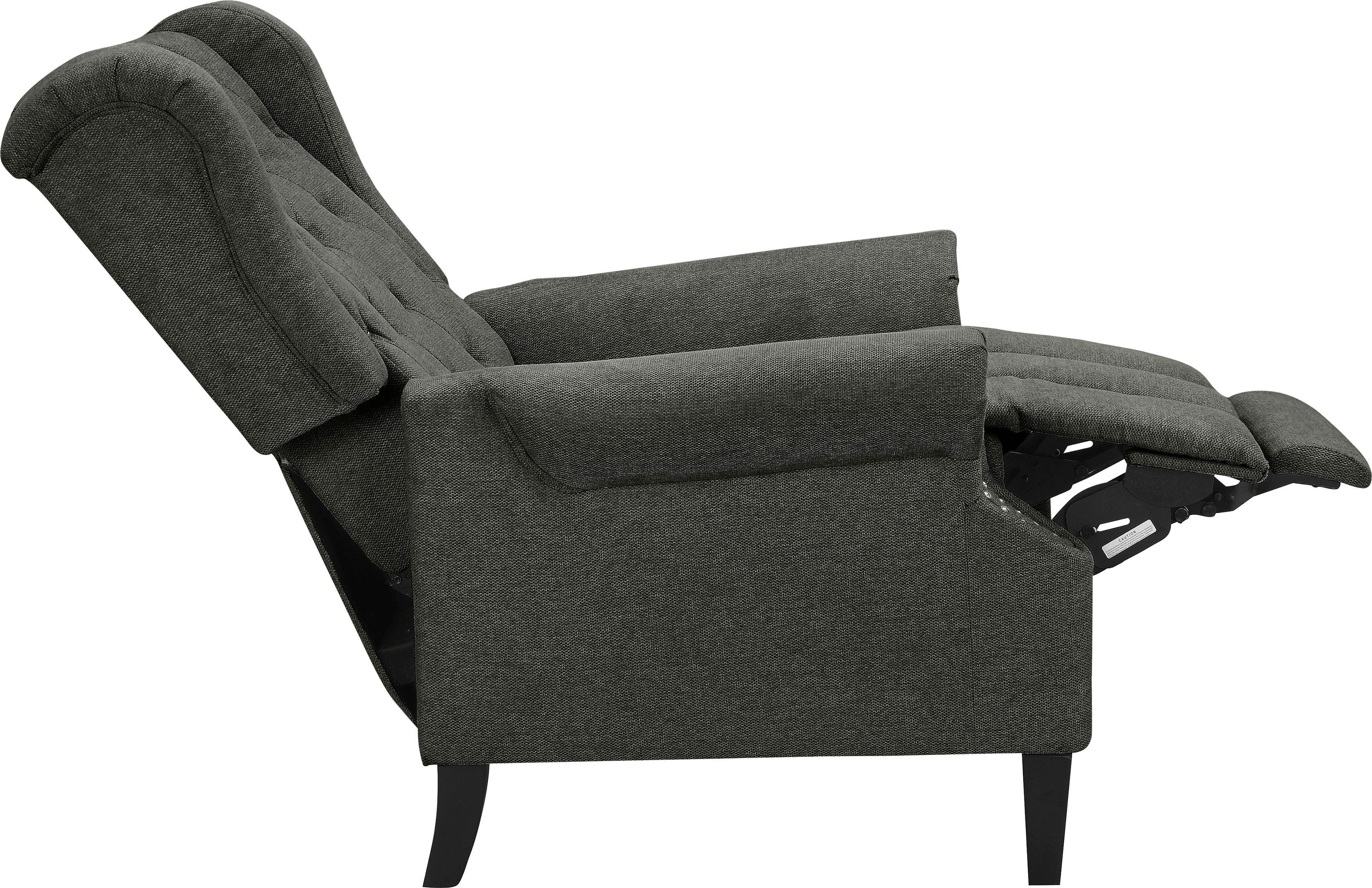 Home affaire Ohrensessel Childebert (1-St), mit Verstellung, Sitz und Rücken gepolstert, Sitzhöhe 49,5 cm