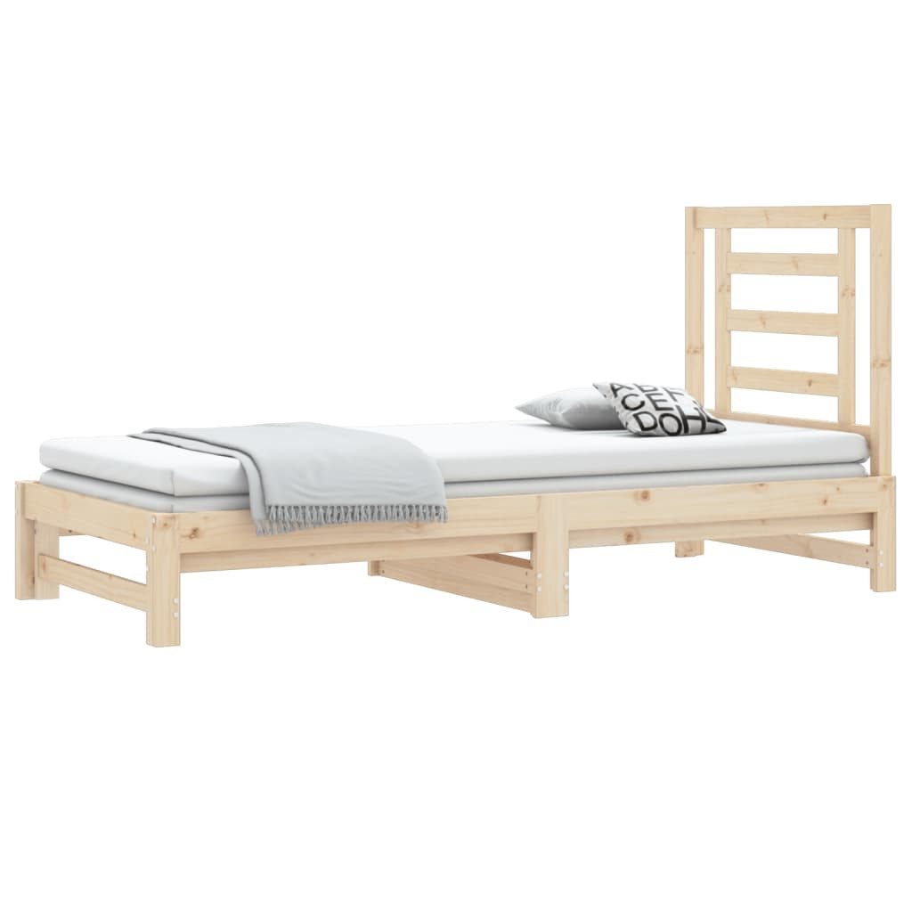 vidaXL Bett Tagesbett Ausziehbar 2x(90x200) cm Massivholz Kiefer