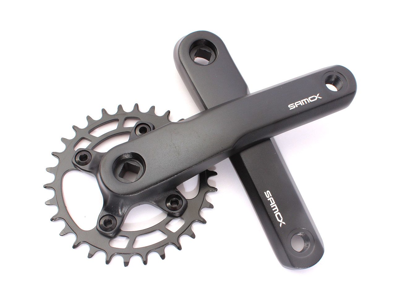 KHEbikes Fahrradkurbel MTB Kurbelgarnitur SAMOX 1-fach 165 mm mit 30 Zähne Kettenblatt, Innenlagerkompatibilität: JIS-Vierkantachse