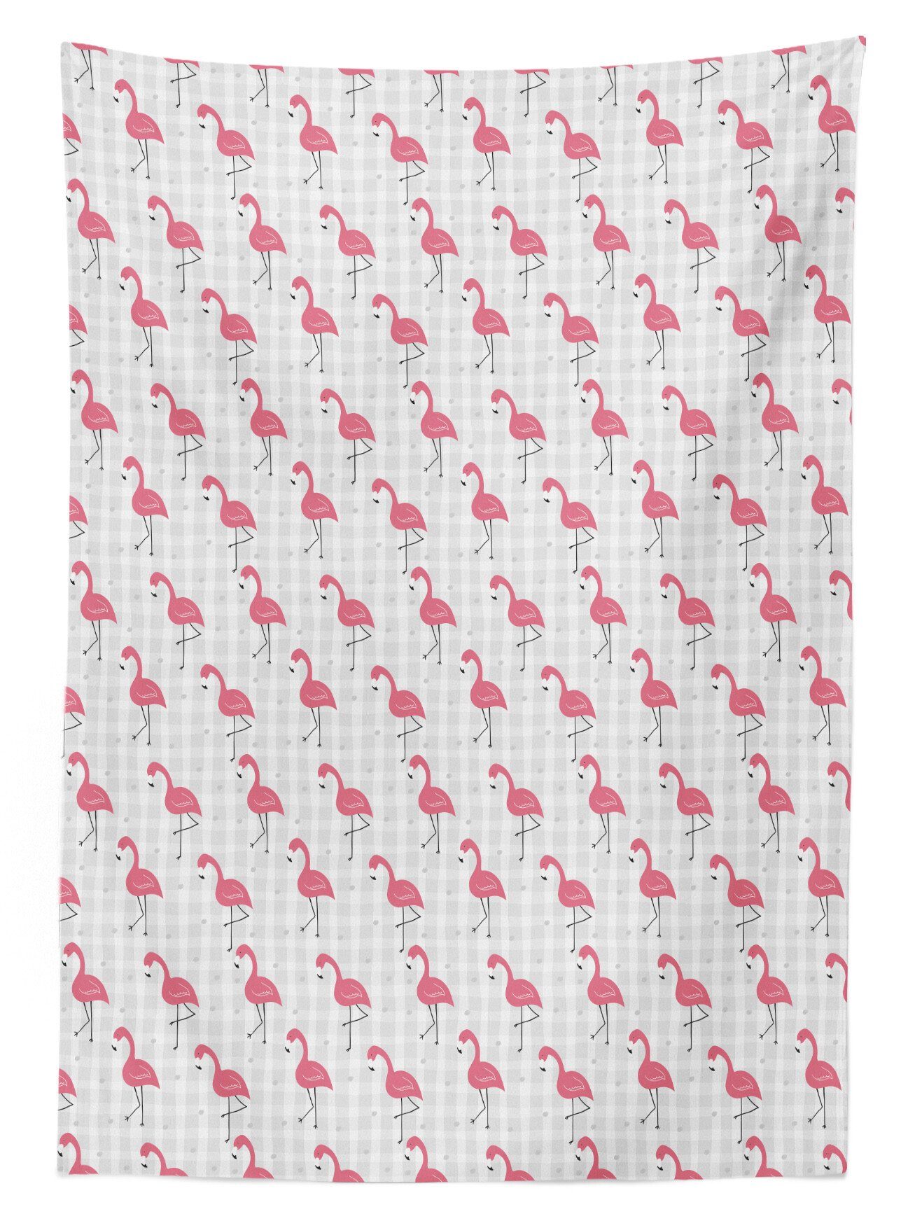 Für Waschbar Checkers Pink den Farben, Flamingo Abakuhaus Klare Vögel Tischdecke geeignet Außen Bereich auf Farbfest