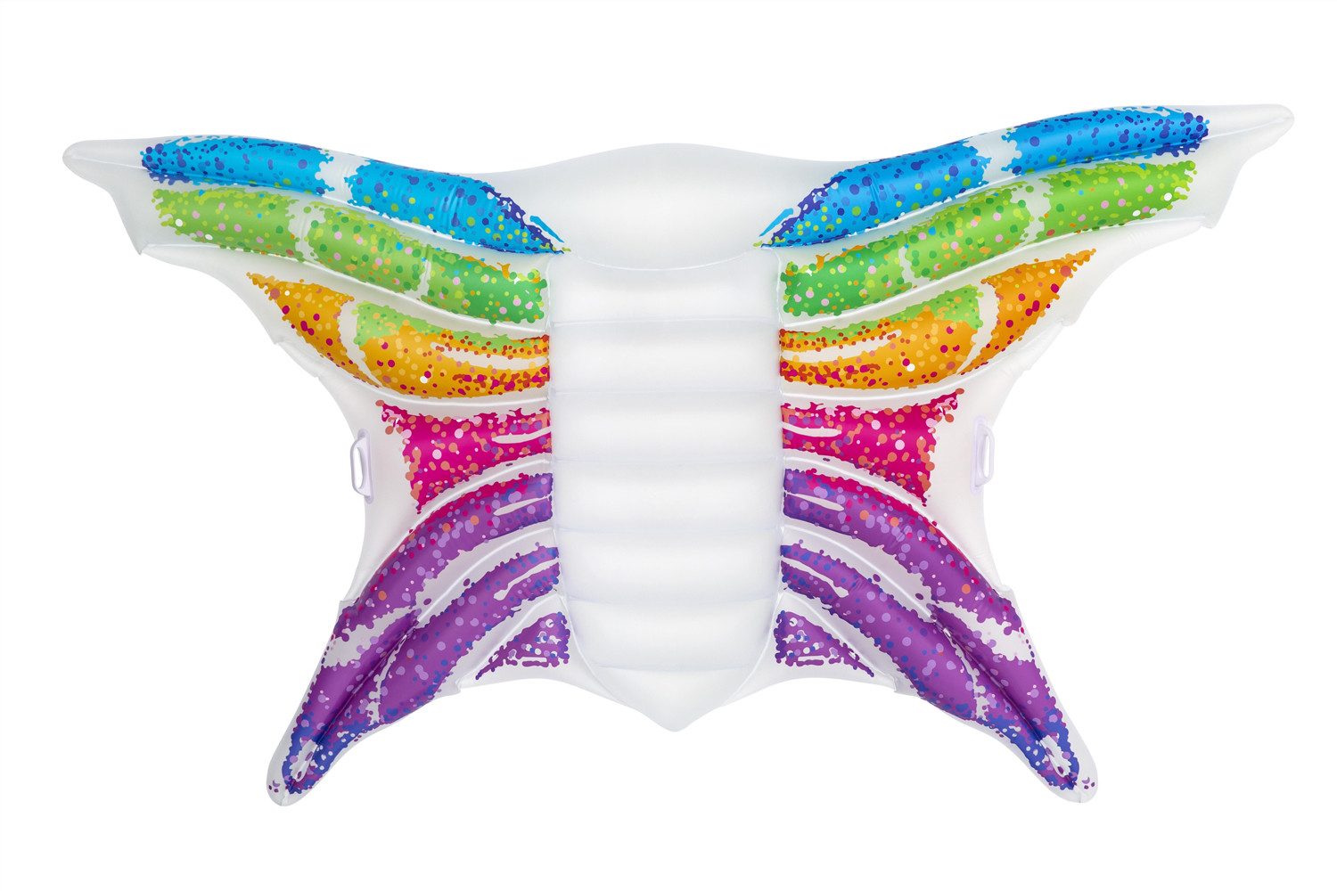 Bestway Badeinsel „Schmetterling“ 294 x 193 cm, (Packung, 1-St., Inklusive selbstklebendem Reparaturflicken)