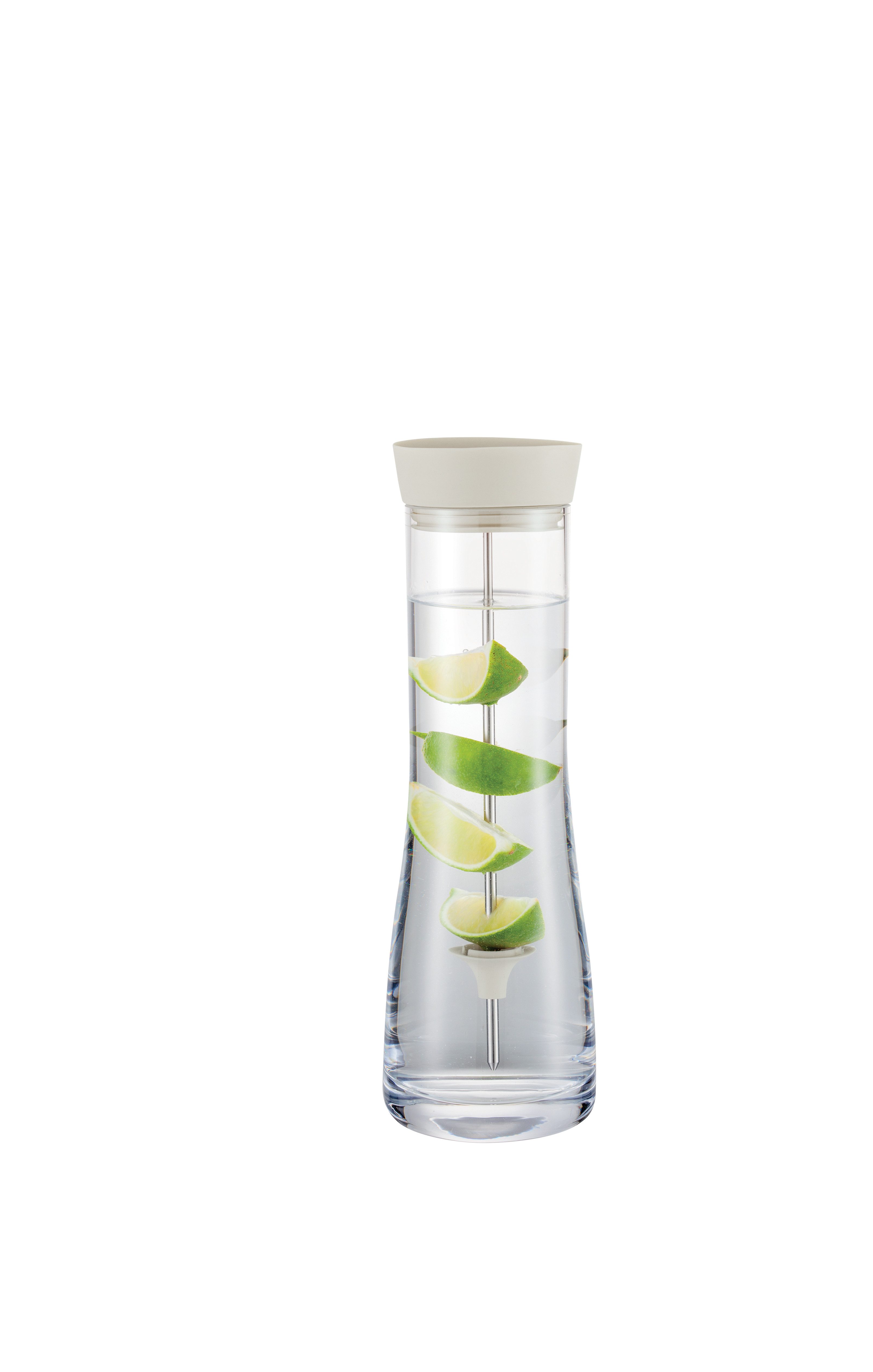 blomus Wasserkaraffe -DRIWA- aus Glas, 1 Liter, Glaskaraffe, Moonbeam, Tropffreies Ausgießen