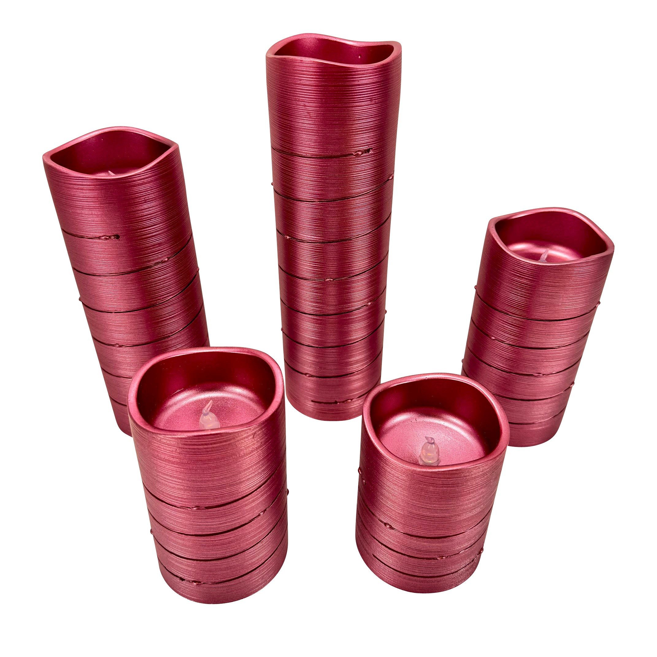 Online-Fuchs LED-Kerze 5er Set große Metallic günstig online kaufen