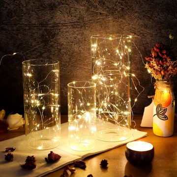 Belle Vous Dekoobjekt Belle Vous Kerzenhalter aus Glas, Zylinder, 3 Größen, transparent
