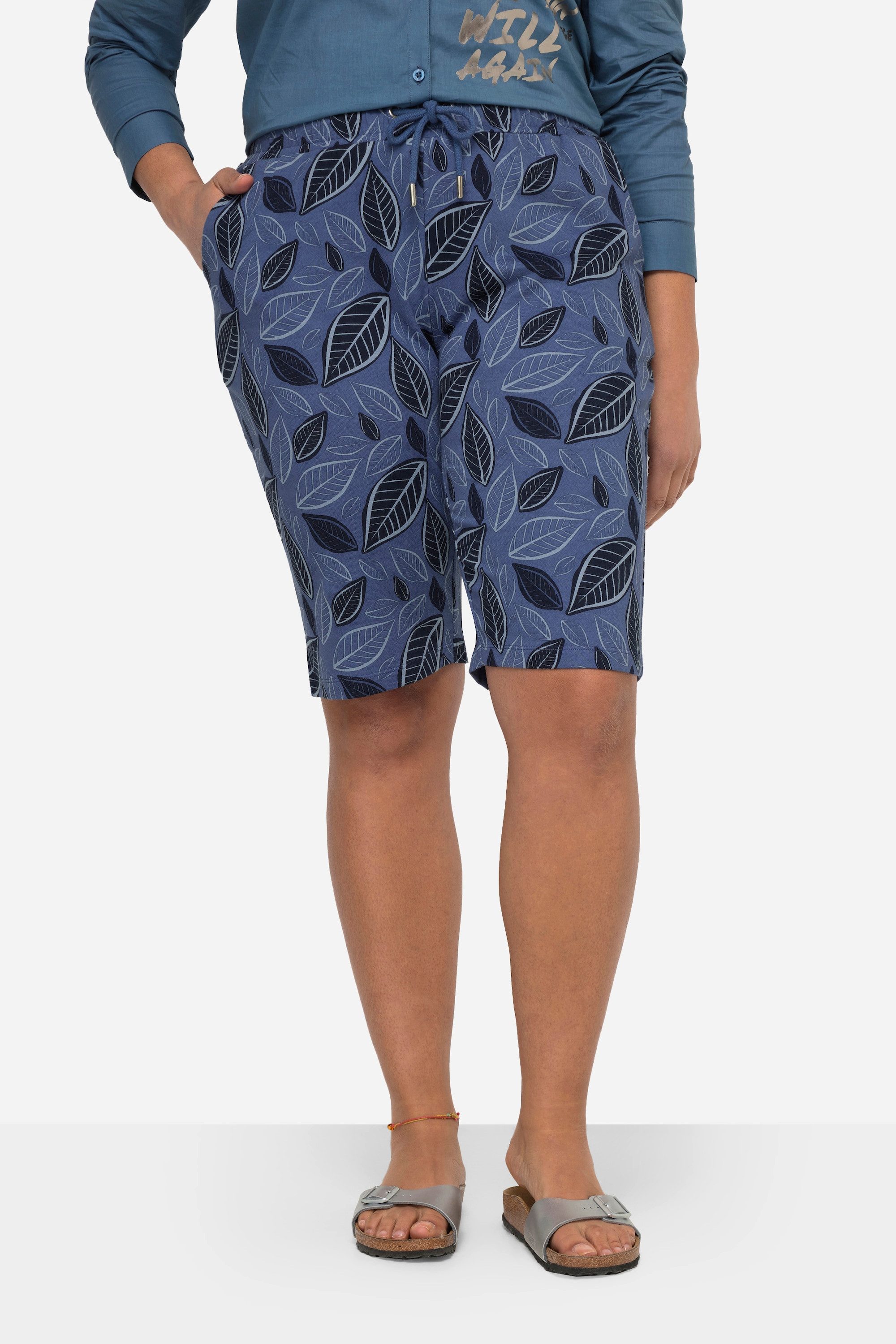Janet & Joyce Jeansshorts Sweat-Shorts Allover-Muster günstig online kaufen