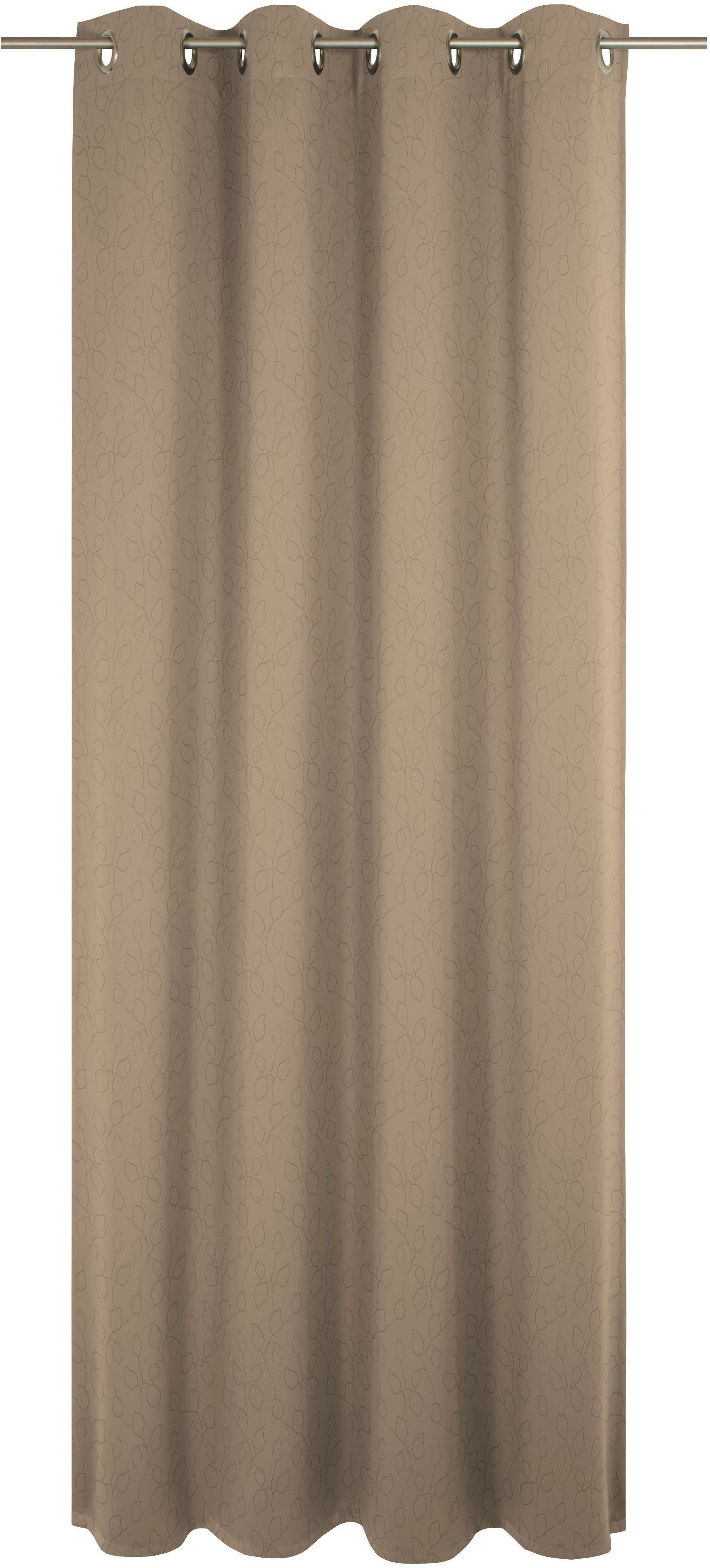 Vorhang Westport, Wirth, Ösen (1 St), blickdicht, Jacquard taupe