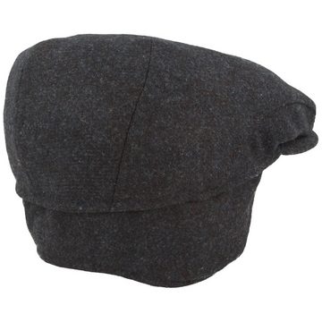Breiter Schiebermütze Flatcap mit Ohrenklappen aus Wolle