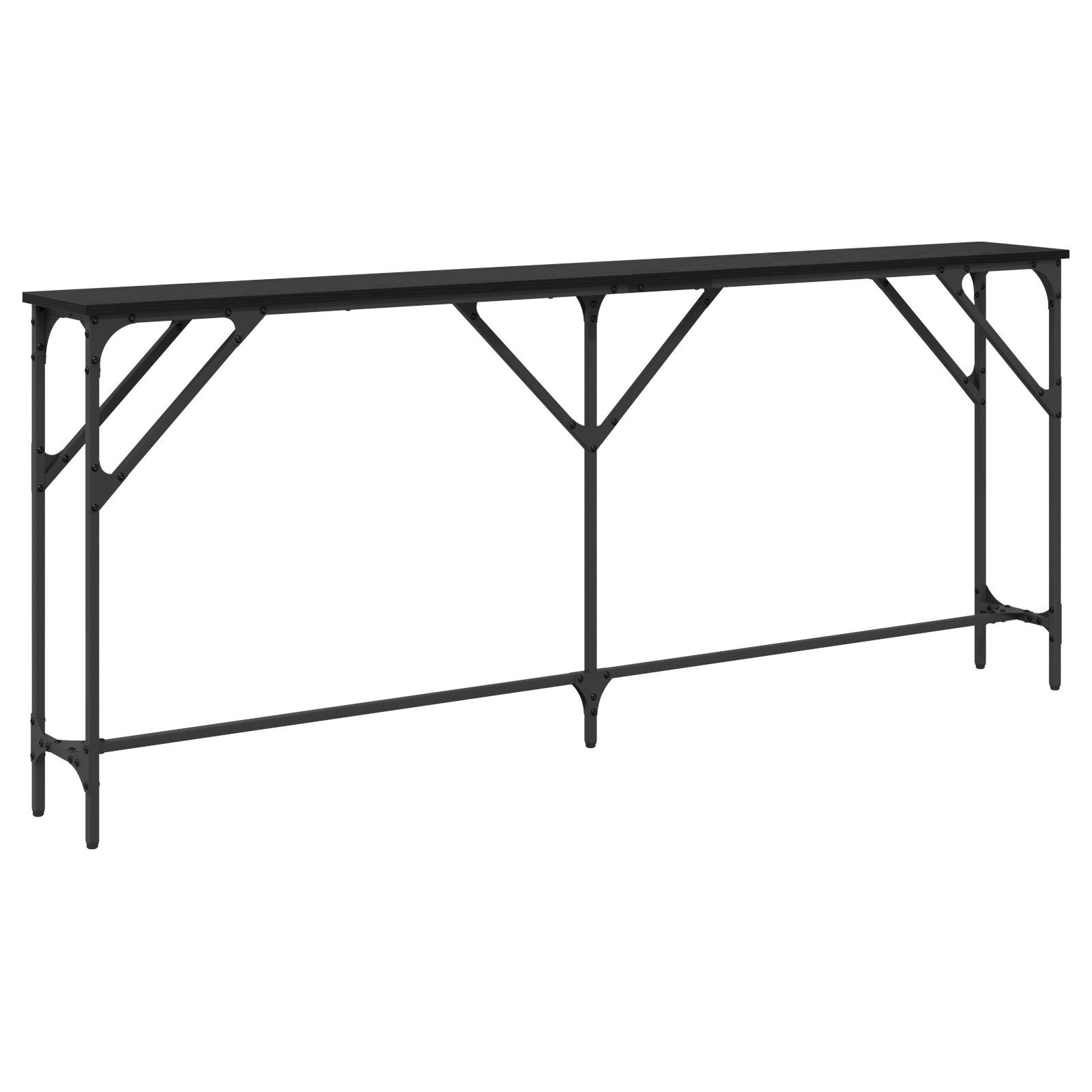 vidaXL Beistelltisch Konsolentisch Schwarz Eiche 180x23x75 günstig online kaufen