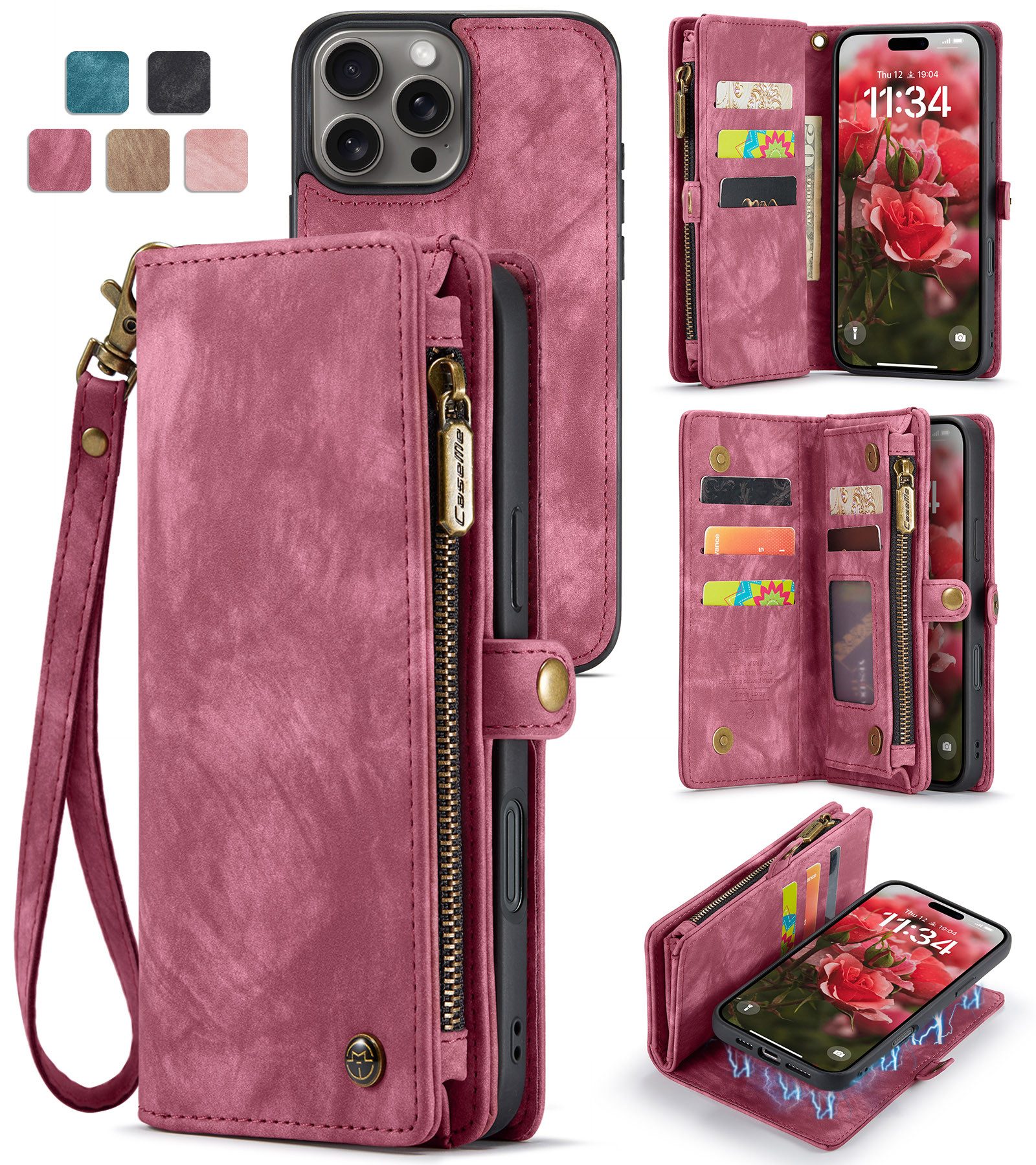 trends for living Handyhülle Magsafe Geldbörse Kartenfach Hülle Case Tasche für iPhone Modelle