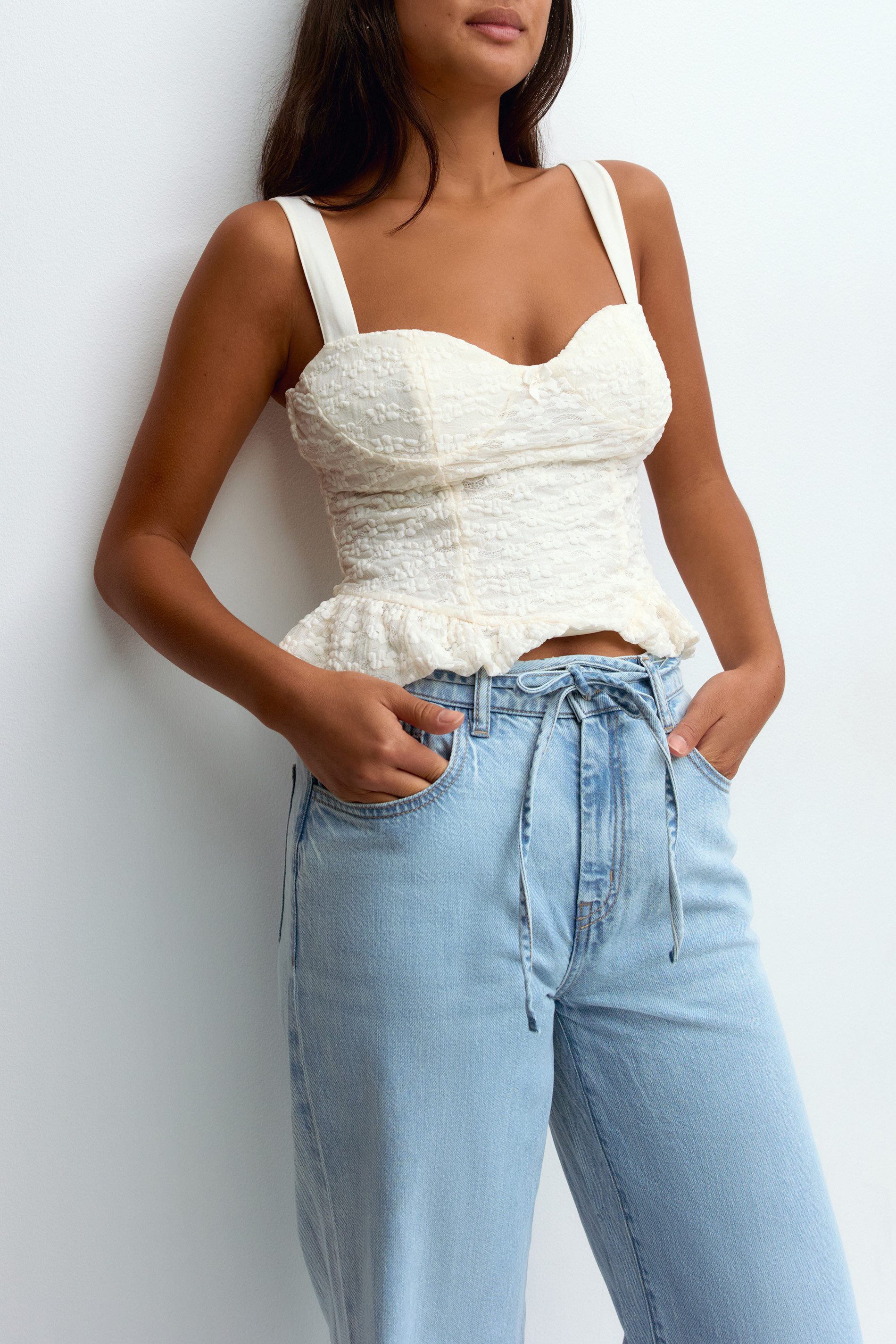 Gina Tricot Spitzentop Lace singlet - Spitzentop - Damen Top – Bild 5 von 5