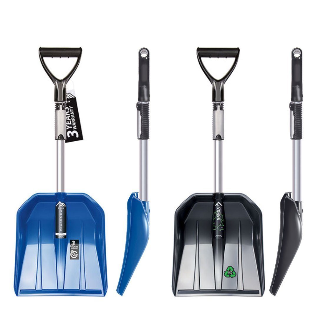 Prosperplast Schneeschieber Teleskop Auto Schneeschaufel Schneeschieber Schneeschippe KFZ, mit 100,00 cm langem Stiel, Teleskopstiel D-Griff Eco Antirutsch-Griff