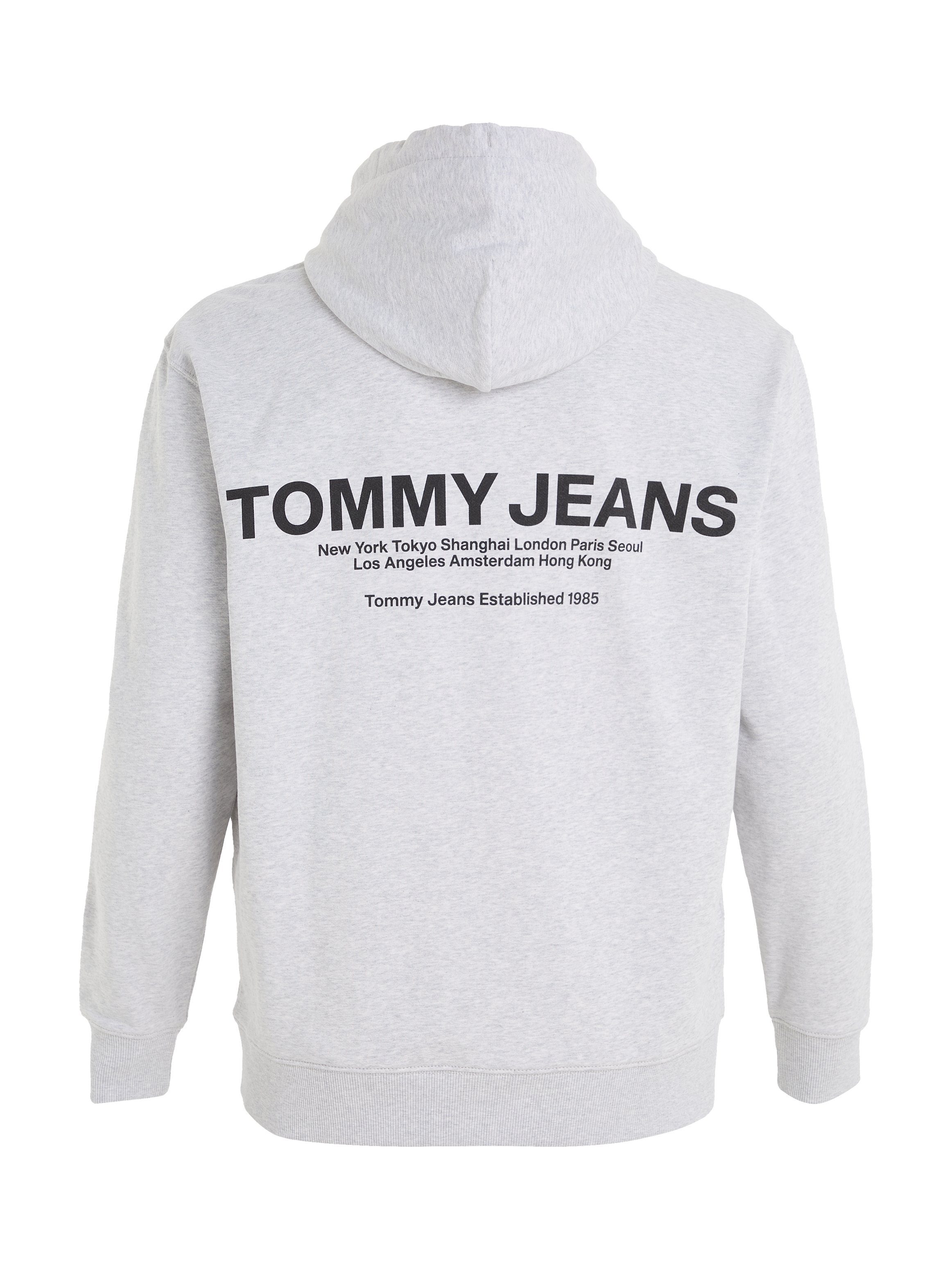 REG Jeans Hoodie Tommy TJM PLUS Grey Plus Silver GRAPHIC HOOD ENTRY Htr