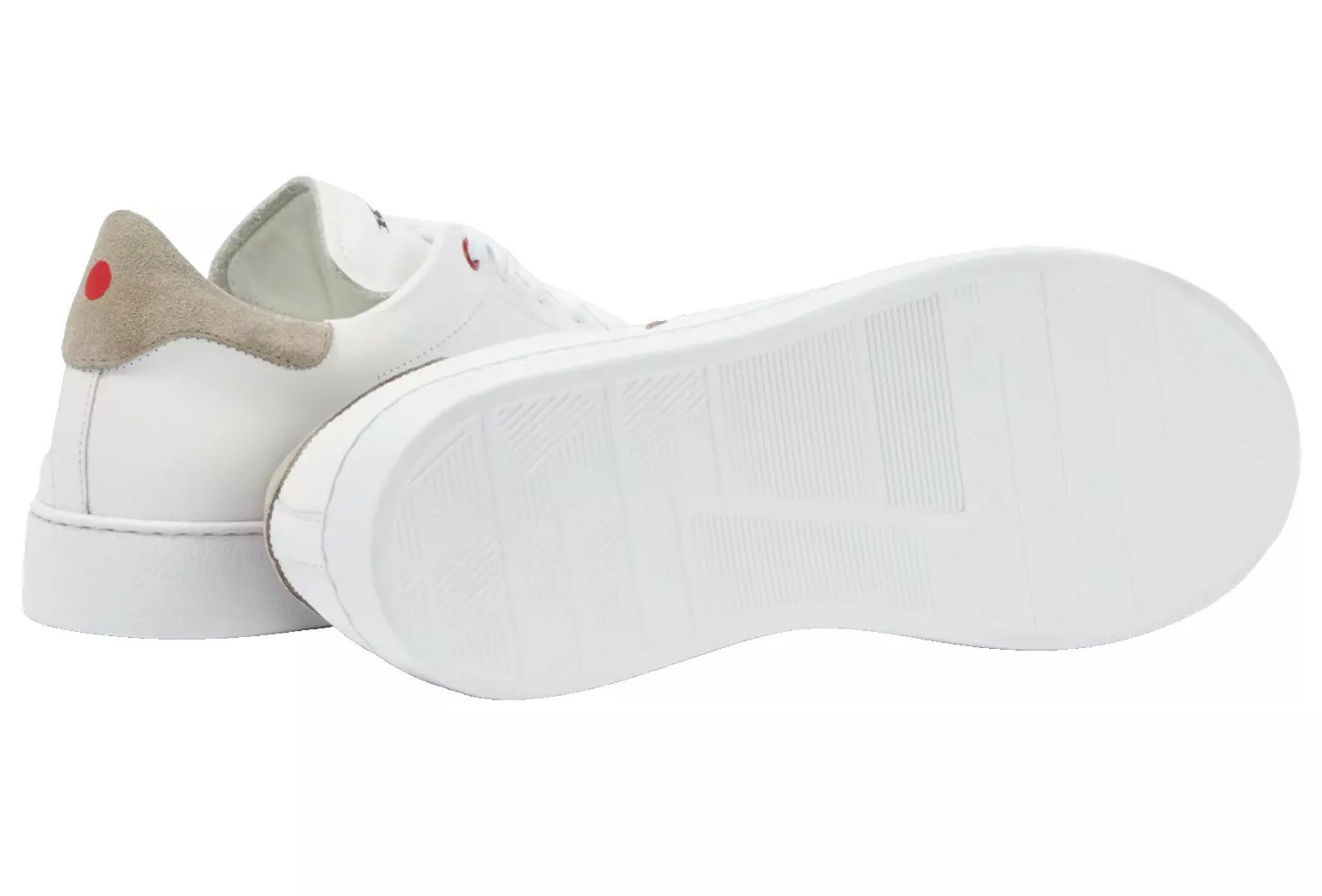 Kiton Top-Stitched Leder Ciro Paone Sneakers Sneaker Branding auf der Zunge, Fersenkappe aus weichem Wildleder