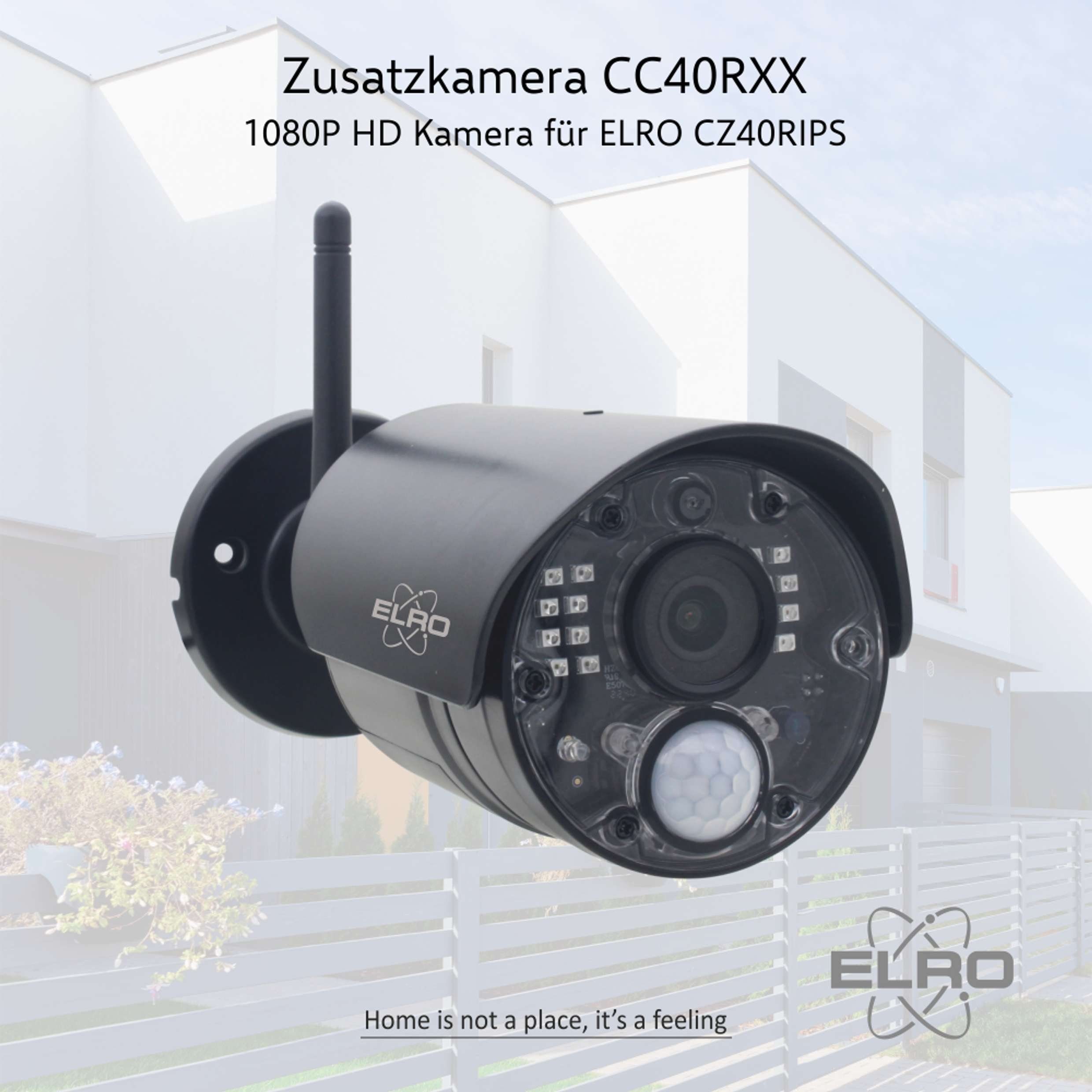 Elro Überwachungskamera Zubehör CC40RXX (Außenbereich, Innenbereich, 1-tlg., Erweiterungskametra für das ELRO CZ40RIPS Sicherheitskameraset)