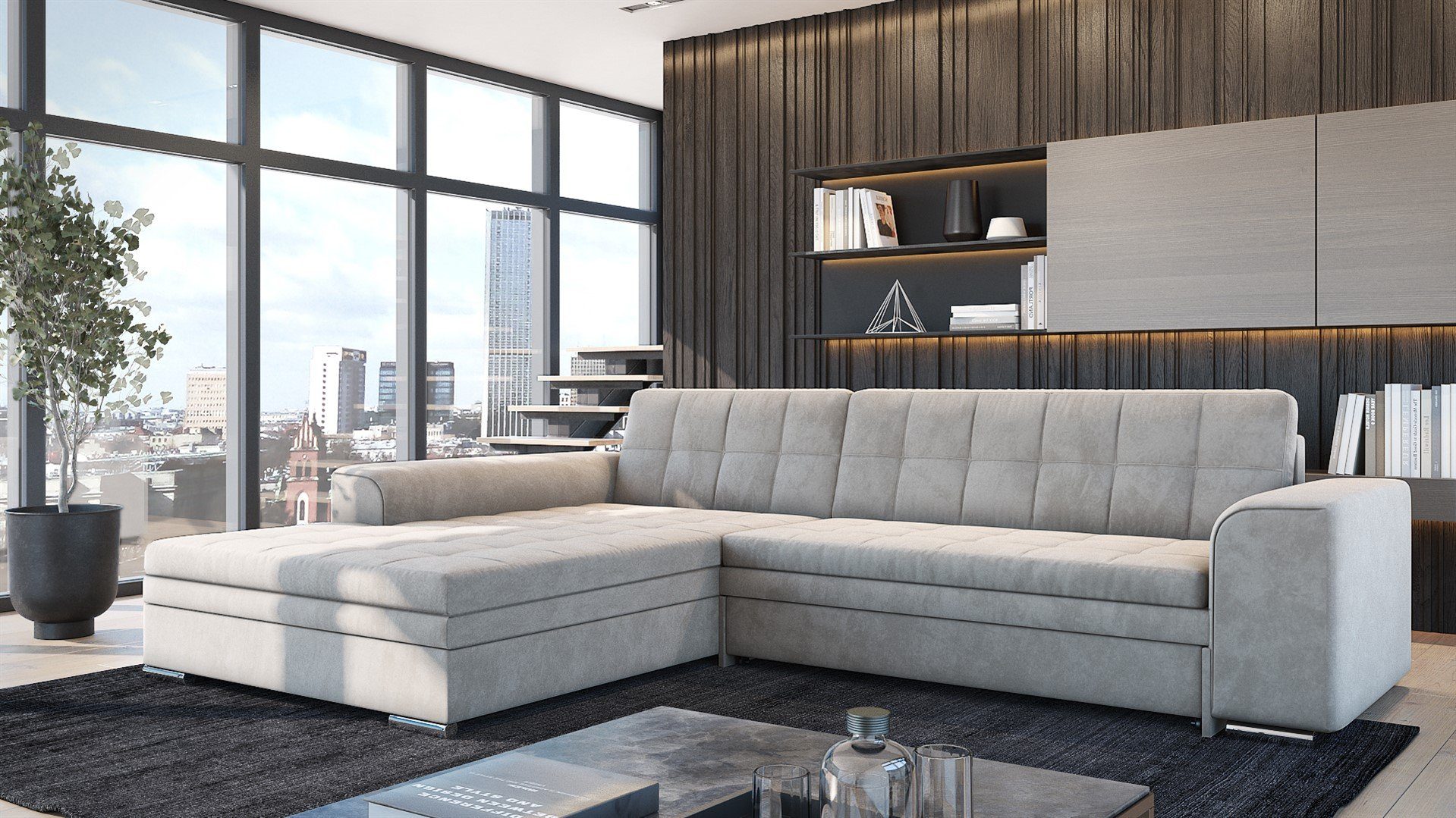 Fun Möbel Ecksofa Sofa SARRA Ottomane günstig online kaufen