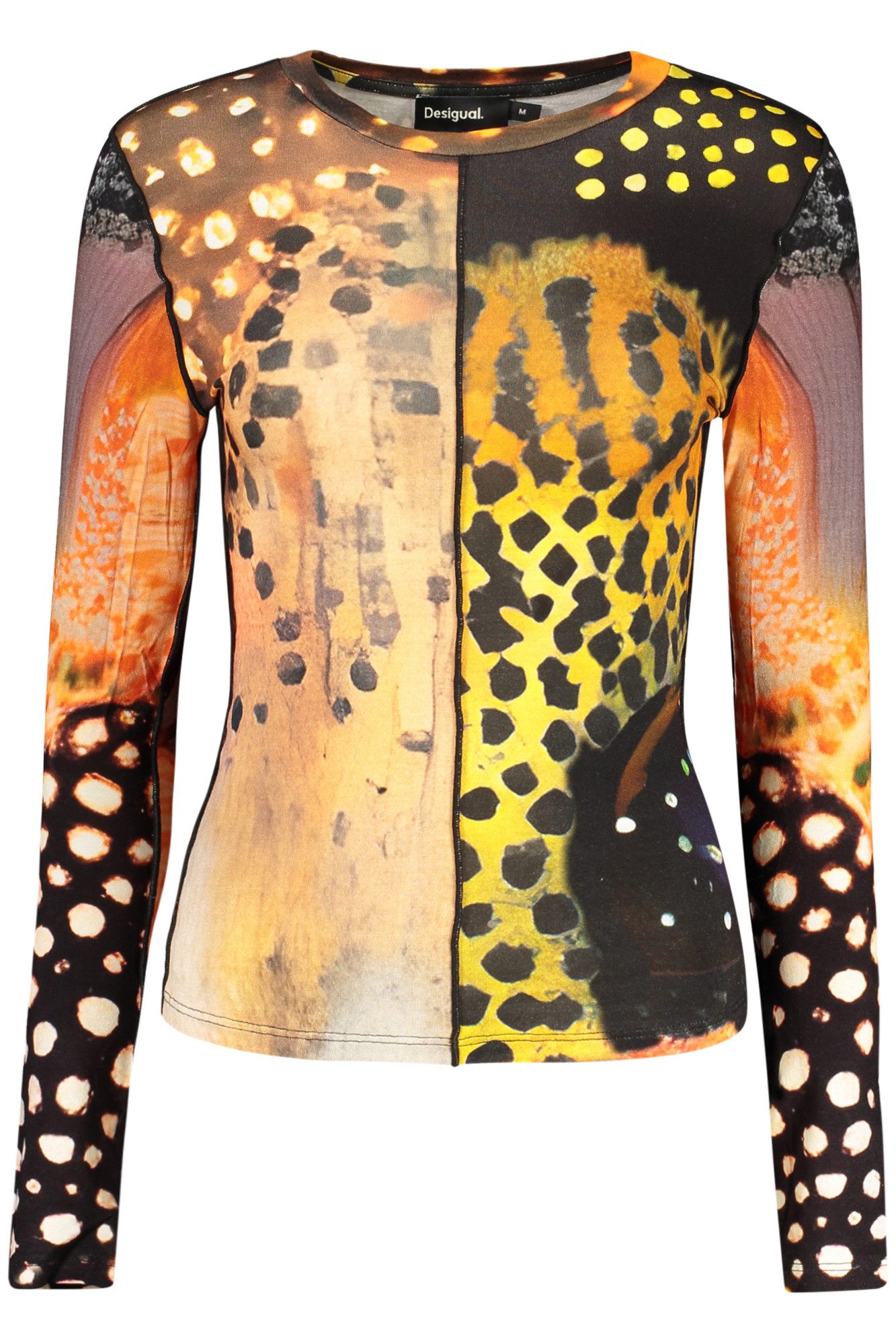 Desigual T-Shirt Farbenfrohes Langarmshirt mit Rundhals und