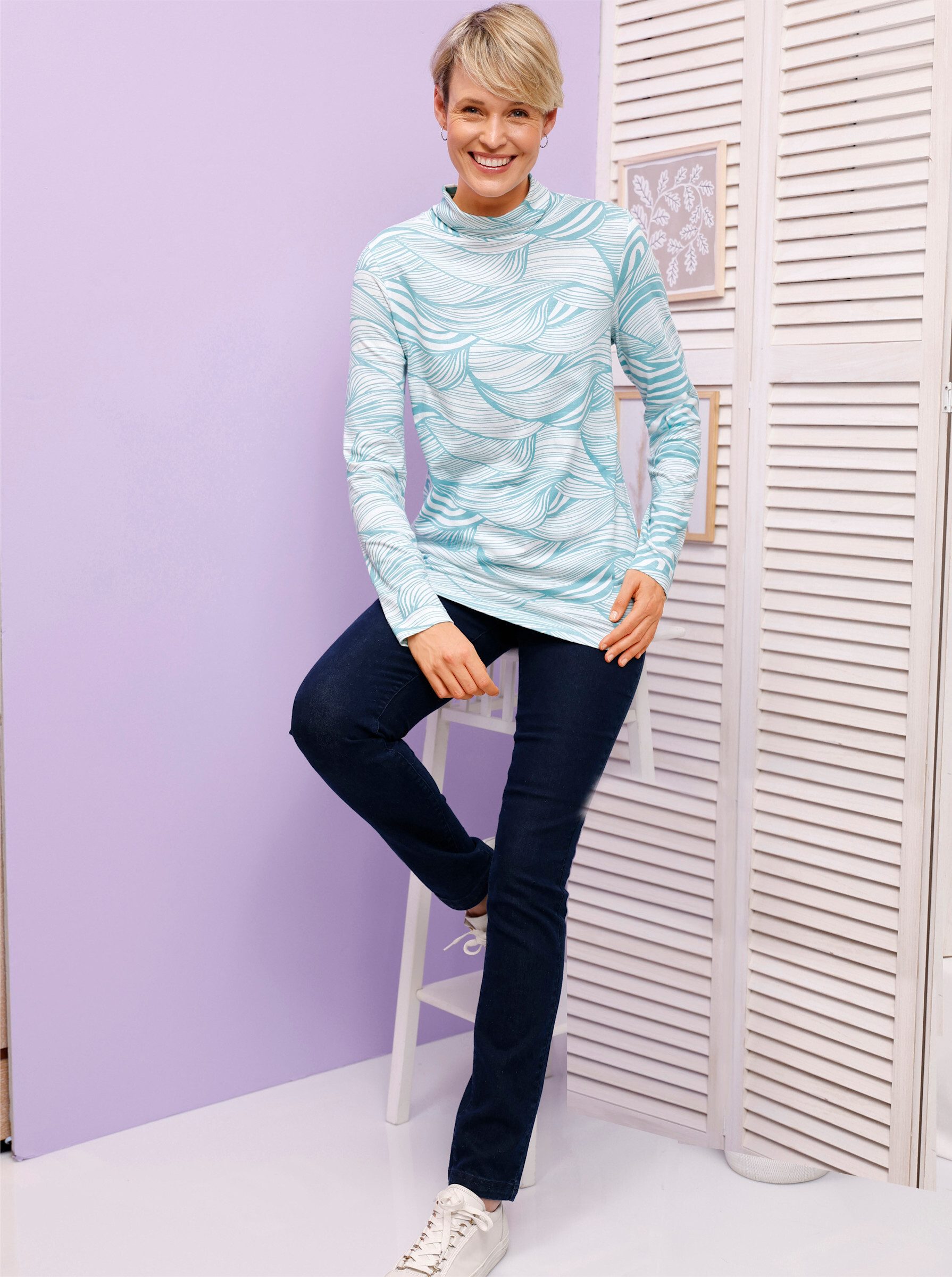 Sieh an! T-Shirt Langarm-Shirt Langarm – Bild 3 von 5