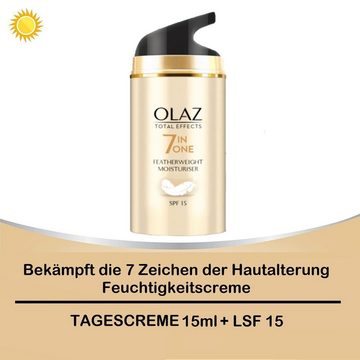 OLAZ Tagescreme Total Effects 7 in One Ultra leichte feuchtigkeitsspendende Tagescreme 15ml, 1-tlg.