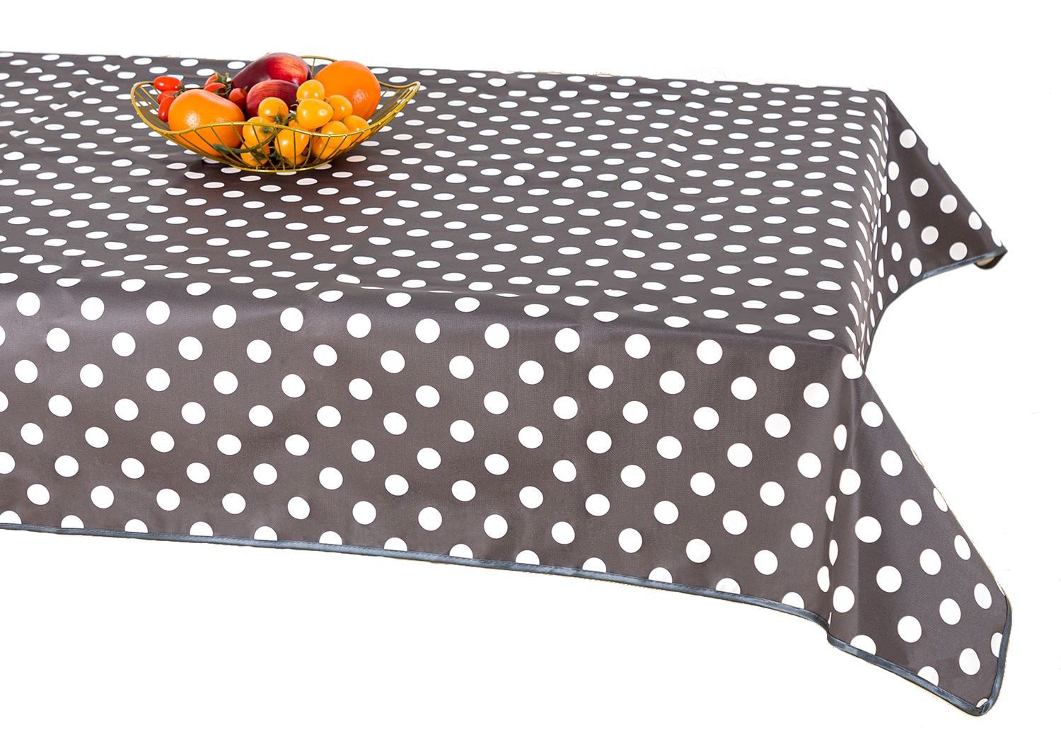 texpot Tischdecke Wachstuch weiße Kreise abwischbar Wachstuchtischdecke (1-tlg)