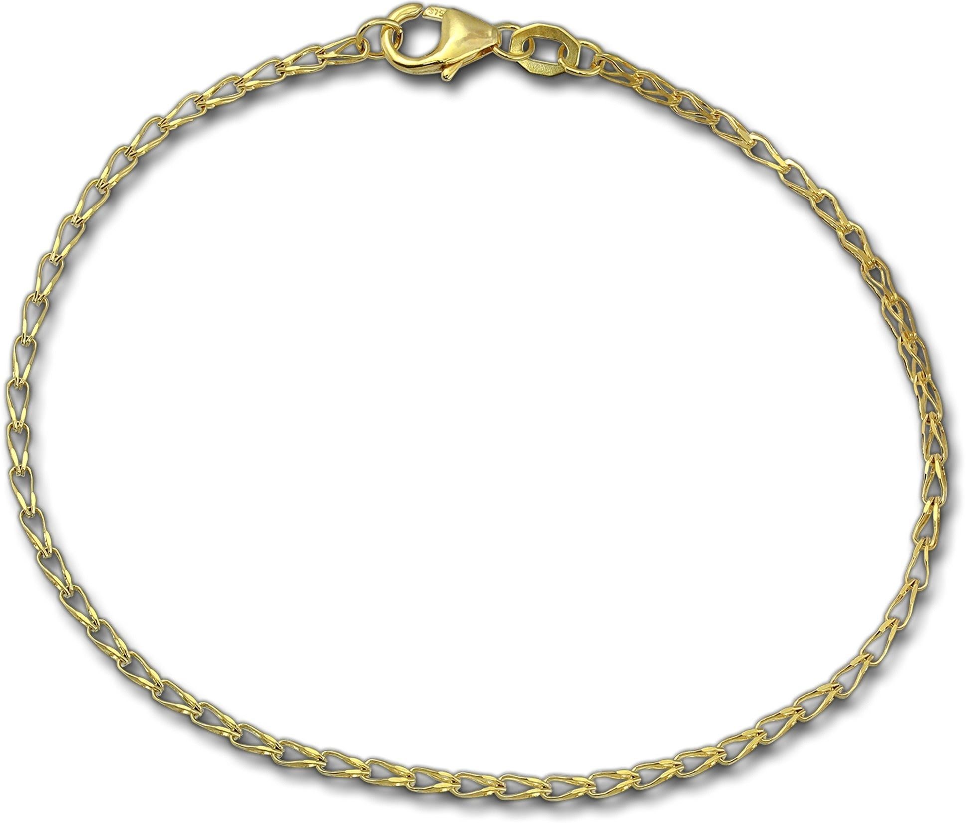 GoldDream Goldarmband GoldDream 9 Karat Armband 18cm Damen (Armband, Armband), Echtgold Armband (Zopf) ca. 18cm, Gold, 375er Gelbgold - 9 Karat