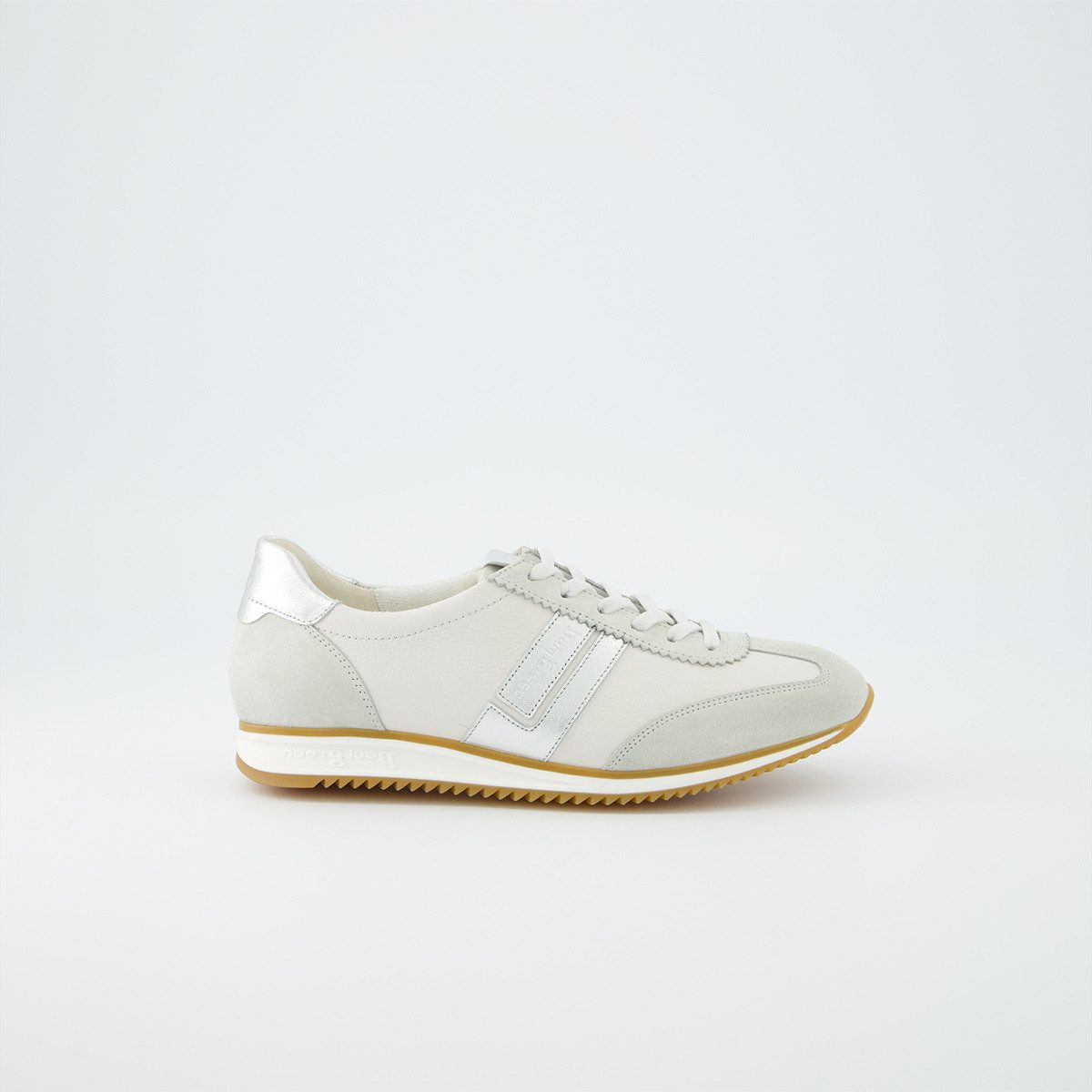 Paul Green 5453-037, Sneaker in Cremeweiß/ Milk / Silber für Damen Sneaker