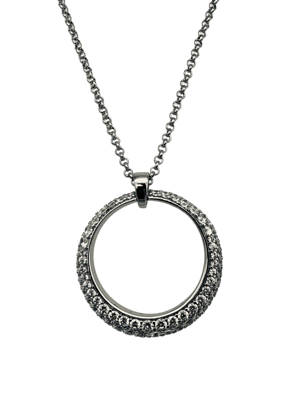 Esprit Collection Collier Delia ELNL92698A420, 925 Sterling-Silber, Zirkonia, runder Anhänger