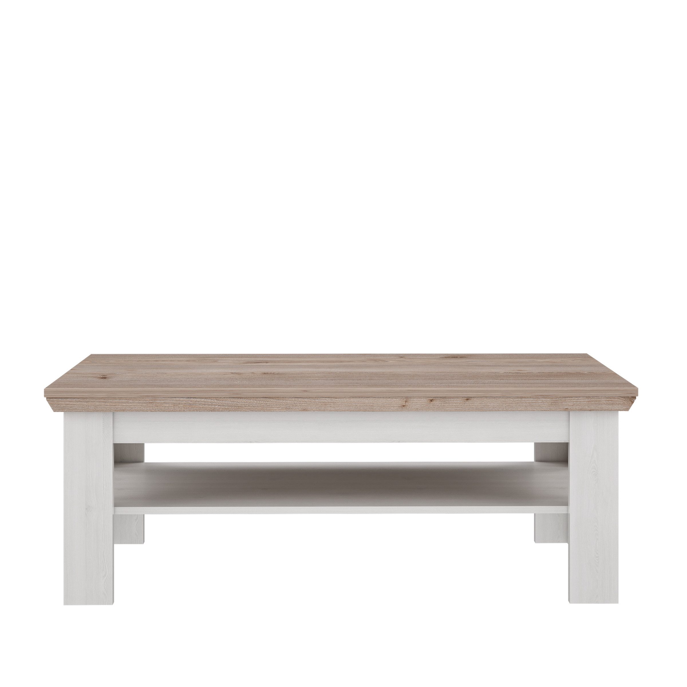 freiraum Couchtisch ILOPPA, mit Ablage, in Schnee / Nelson Eiche Dekor - 120,6x45,3x60,4cm (BxHxT)