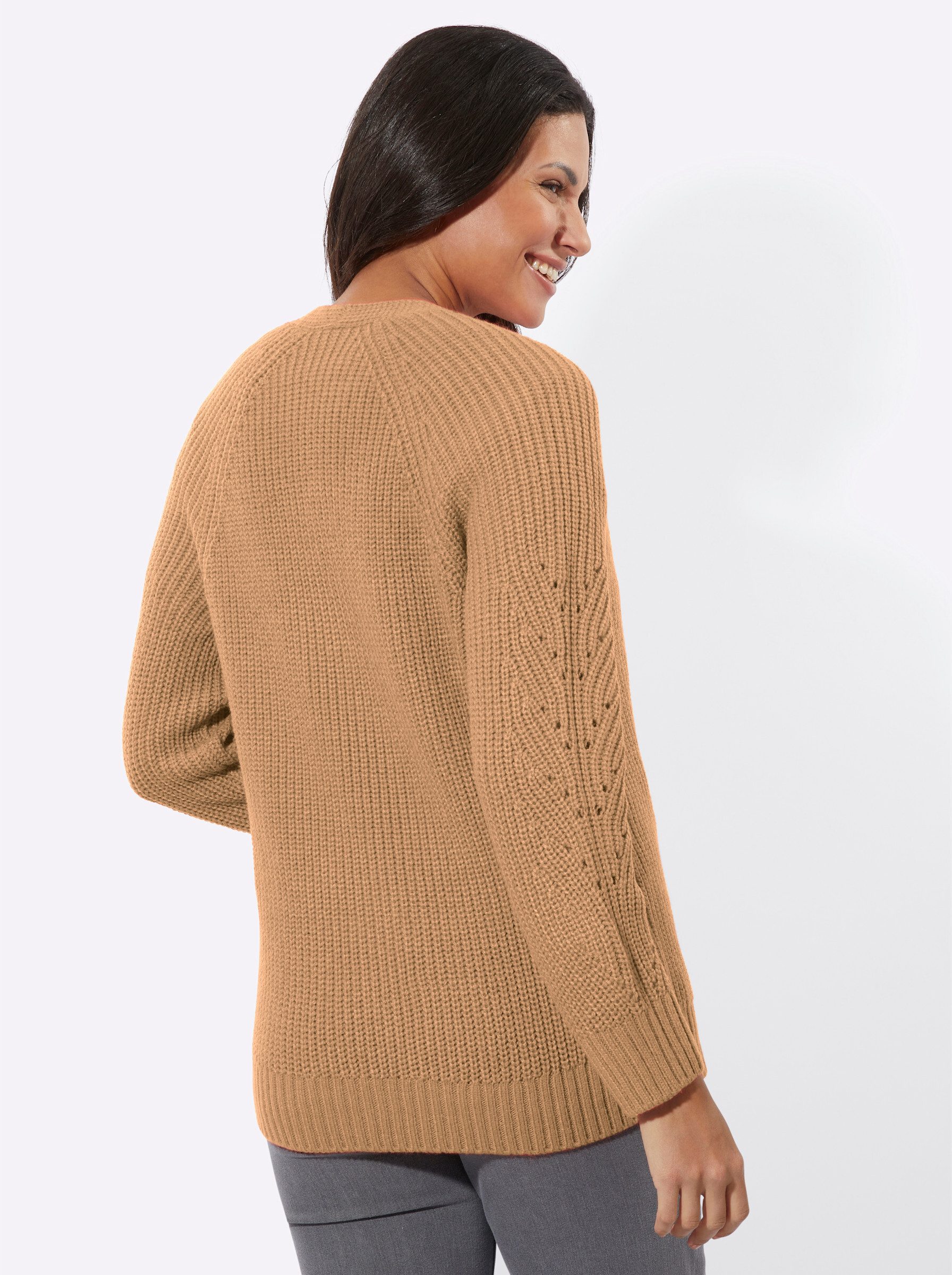Sieh an! Strickjacke Strickjacke Langarm Rippoptik günstig online kaufen