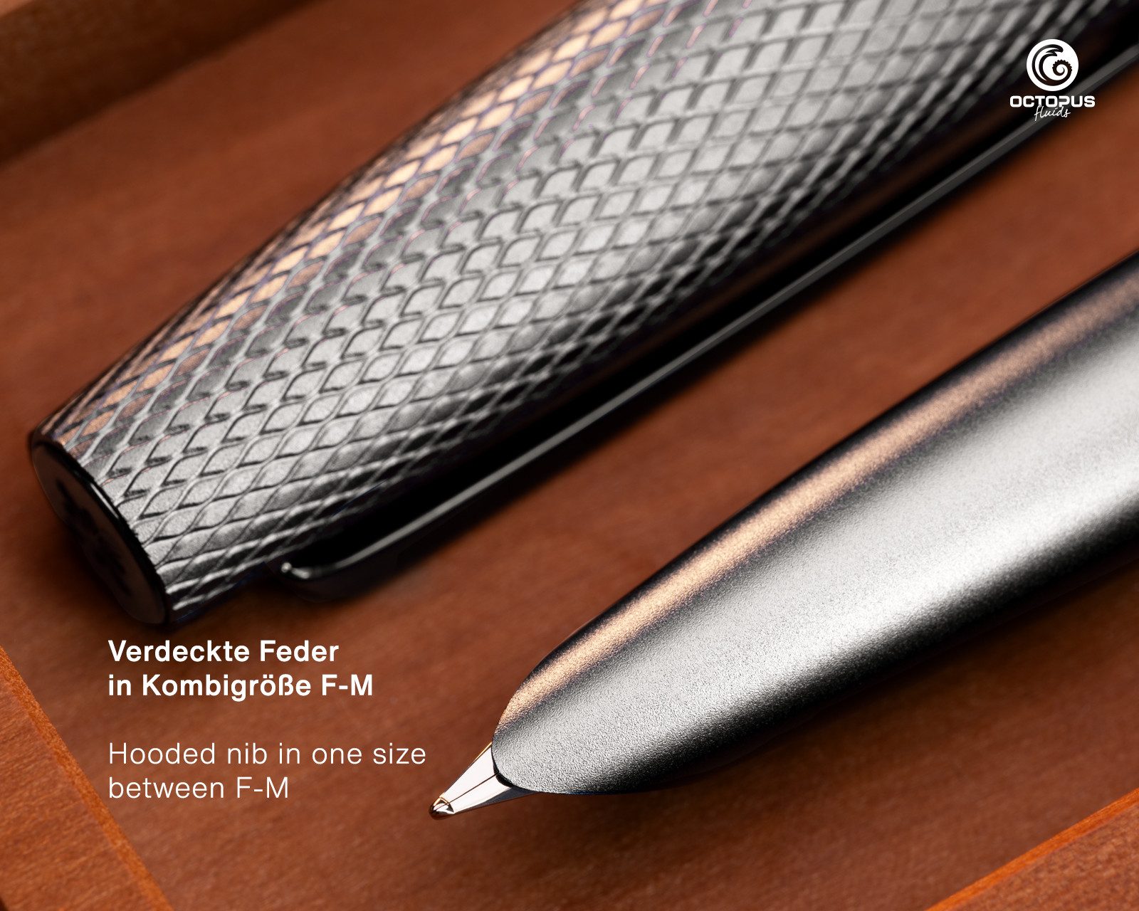 DIPLOMAT Füllfederhalter Füllhalter Diplomat Viper silber guillochiert F/M, (1-tlg), inklusive Konverter