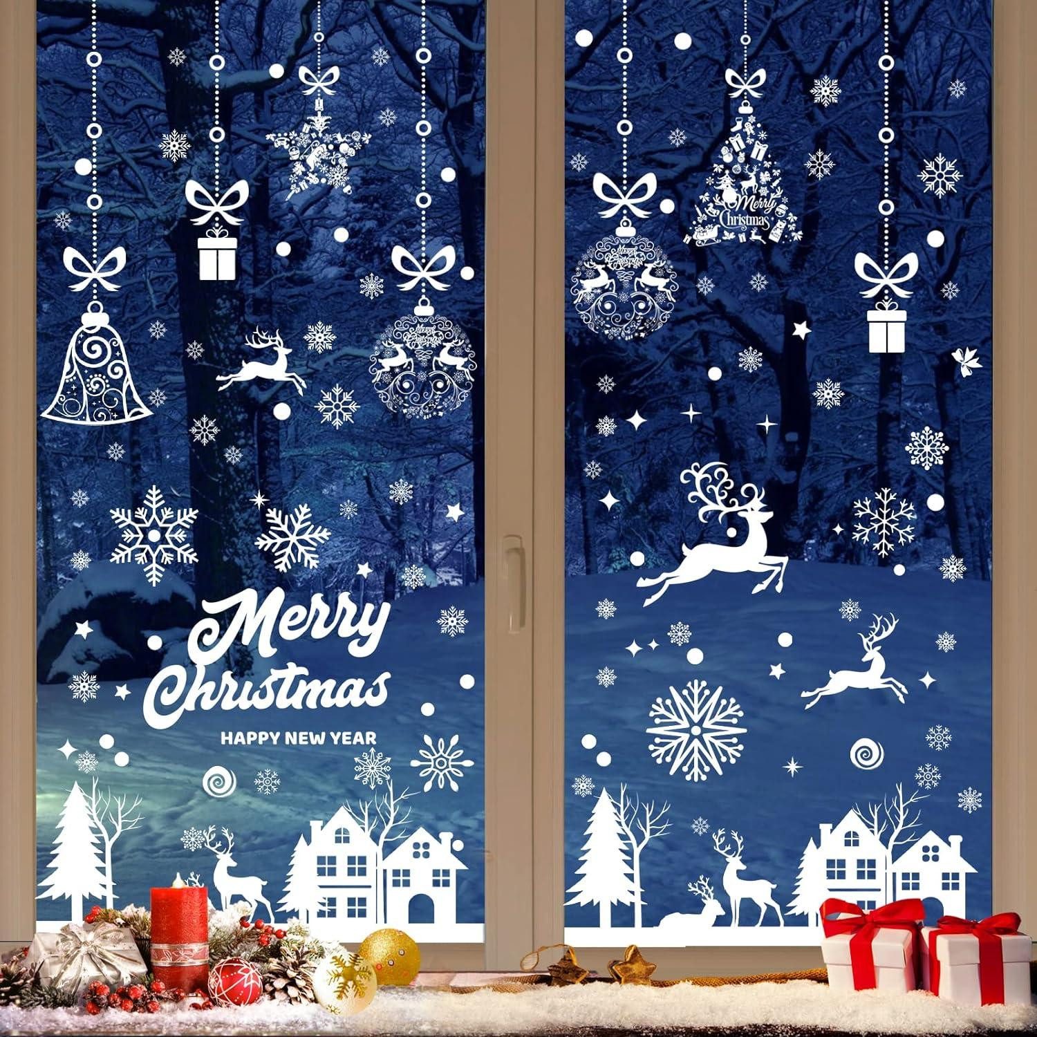 Dekohänger Fensterbilder Weihnachten Selbstklebend PVC Schneeflocken 192