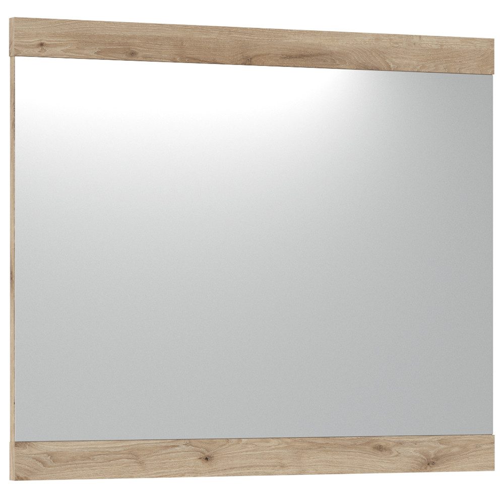 Lomadox Garderoben-Set TRIPOLI-129, (Spar-Set, 4-St., Schuhschrank Garderobenpaneel Kommode Spiegel), Flurmöbel Garderobenschrank Flurschrank Schuhbank modern in Eiche