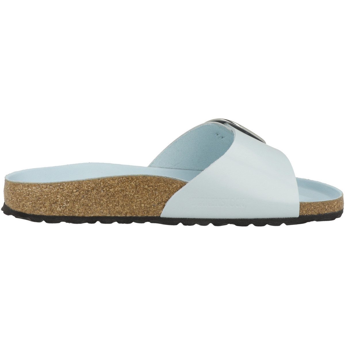 Birkenstock Madrid Big Buckle Naturleder Lack schmal Damen Pantolette Hausschuhe, Sandaletten, Mules, Pantoffeln, Slipper