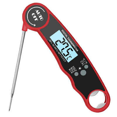 KÜLER Bratenthermometer Bratenthermometer digital Fleischthermometer Küchenthermometer, IPX6, Grillthermometer mit LCD-Bildschirm für Grill/Fleisch/Öl