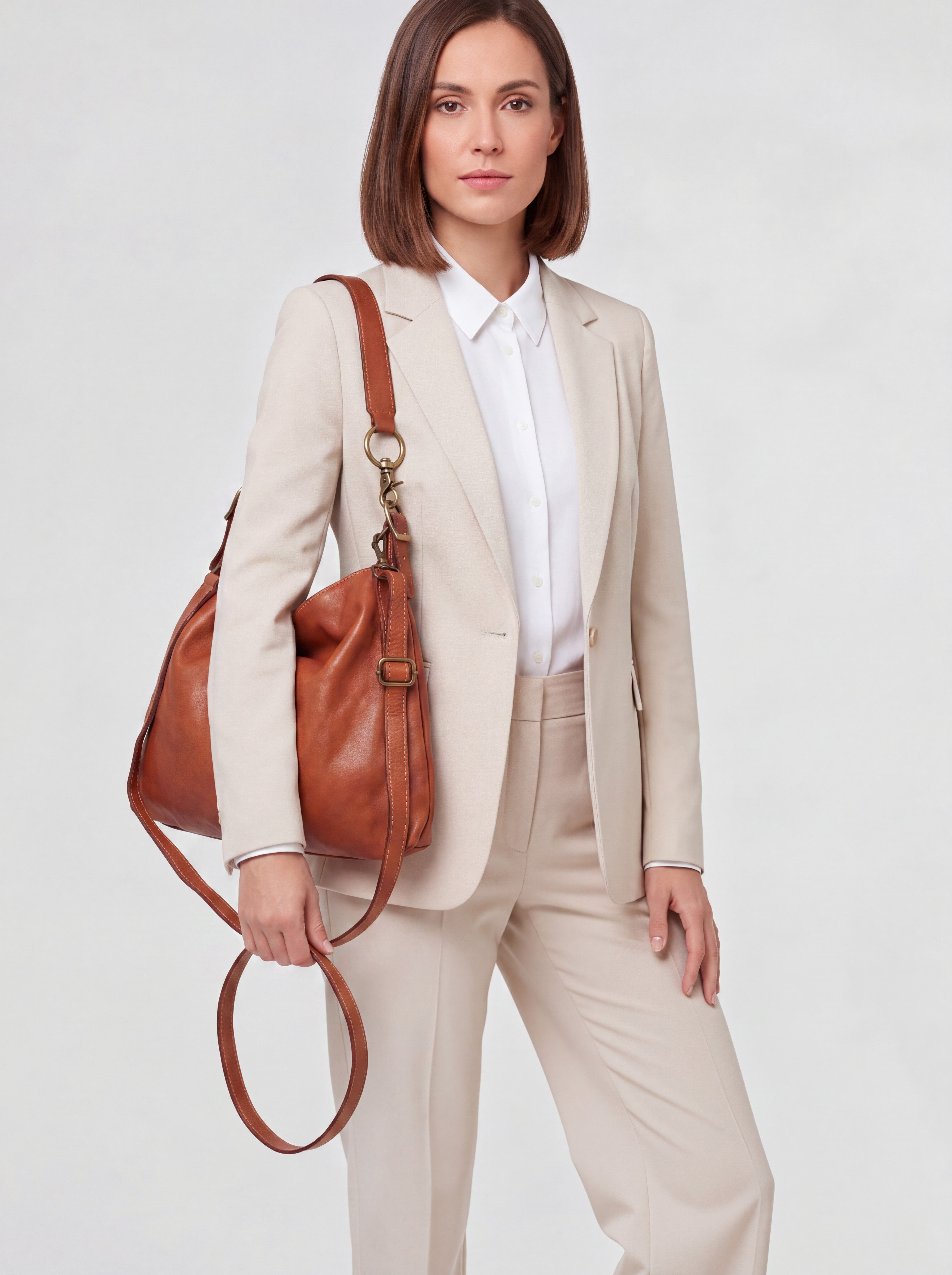 sanumi Schultertasche italienischer Leder-Hobo