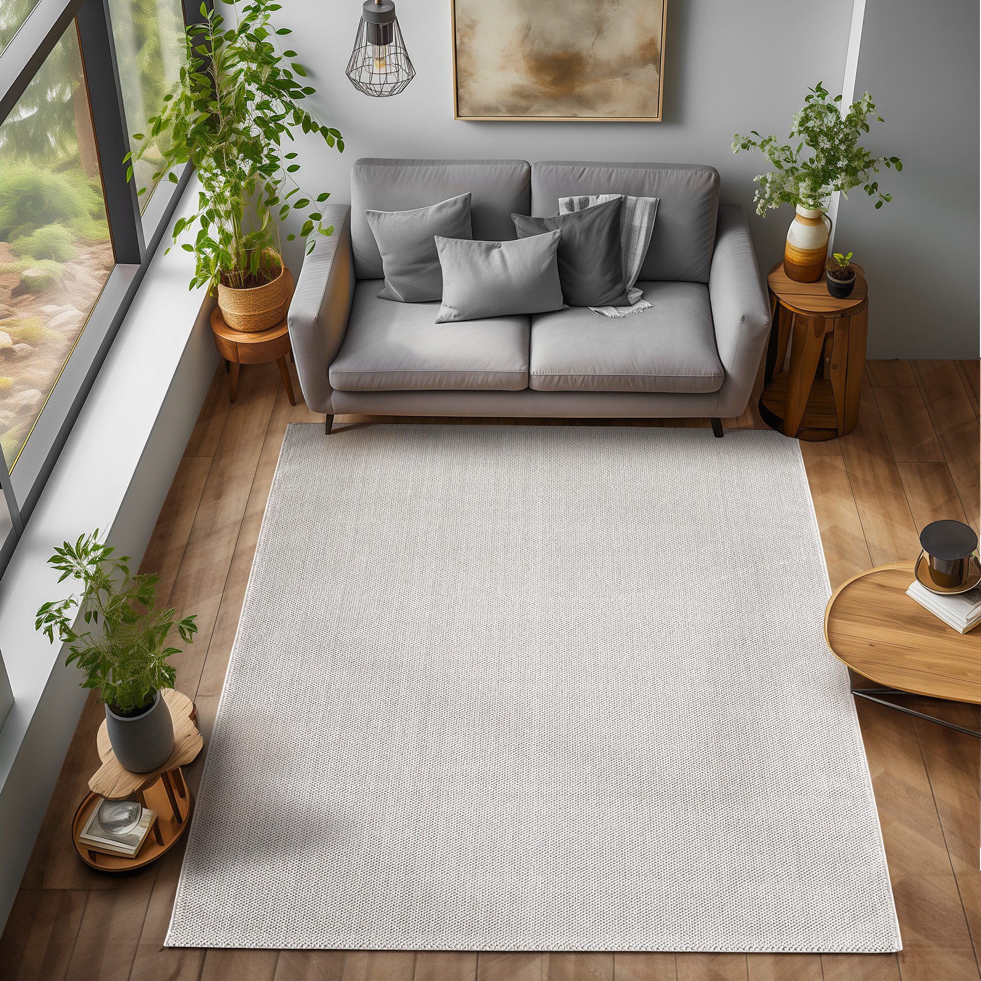 Ayyildiz Teppiche Teppich LOOM 4300, auch als Läufer und in Rund, rechteckig, Höhe: 7 mm, Kurzflor, grobe Schlingen Struktur, pflegeleicht, strapazierfähig