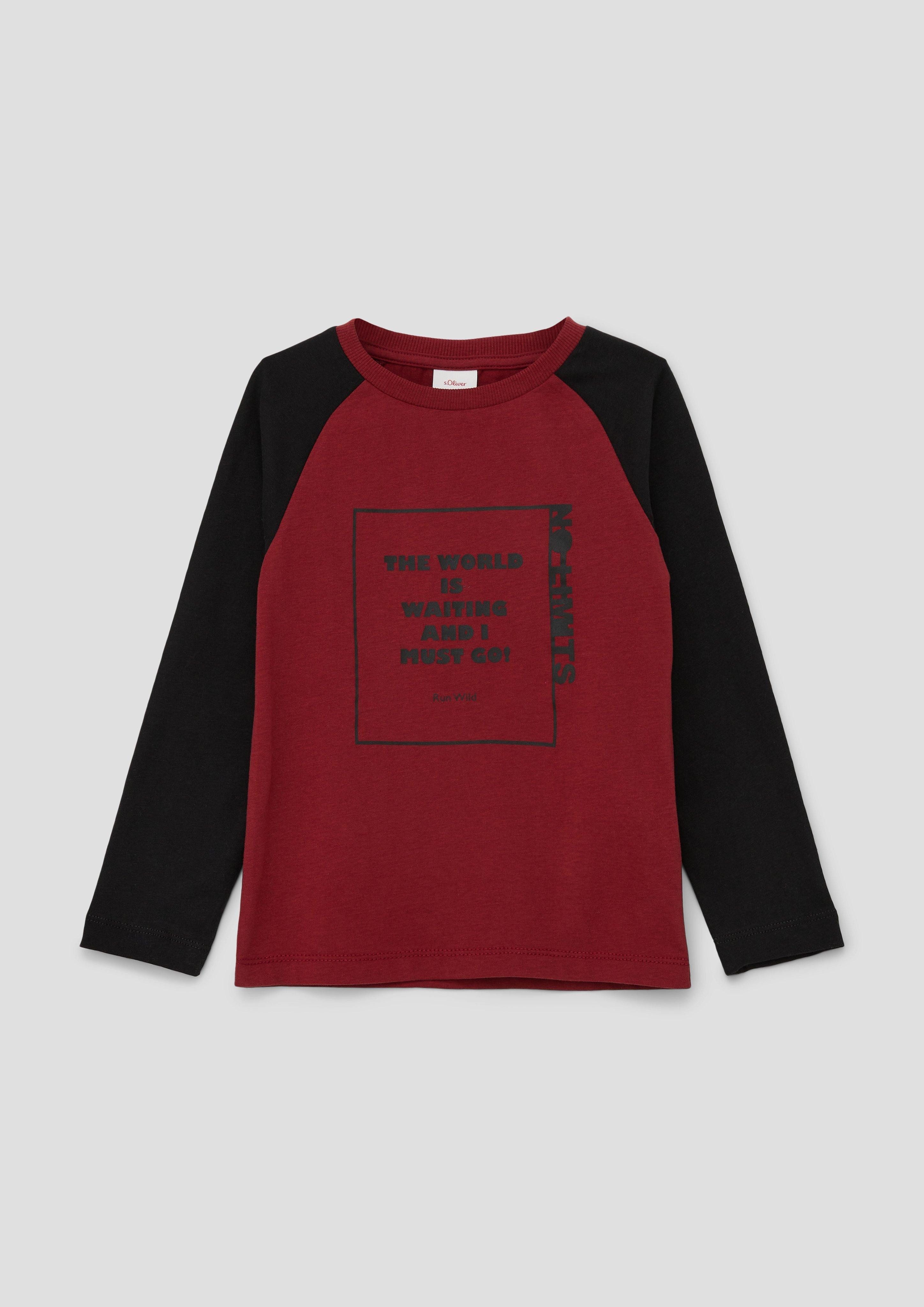 Langarmshirt Longsleeve mit Statement-Print