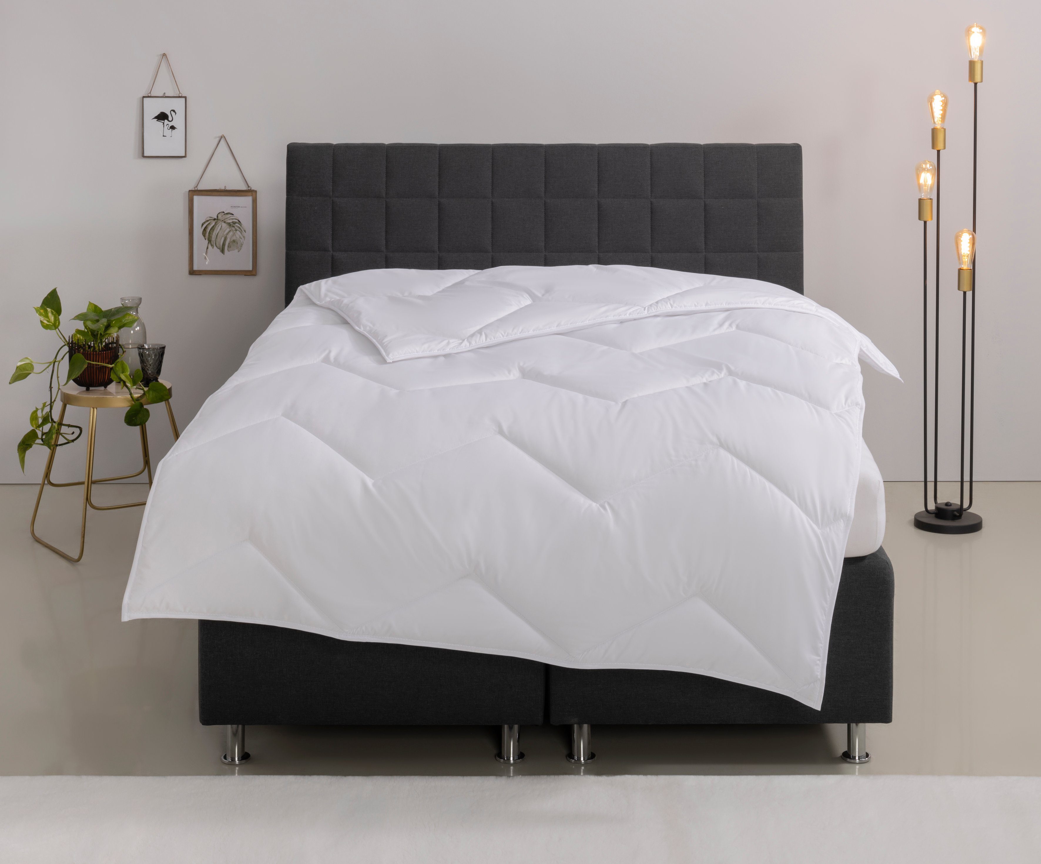 OTTO home Microfaserbettdecke Sartes, Bettdecke 135x200 cm, 155x220 cm, Füllung: Polyester, Bezug: Polyester, Bettdecken, Sommer, Decke, für Allergiker geeignet