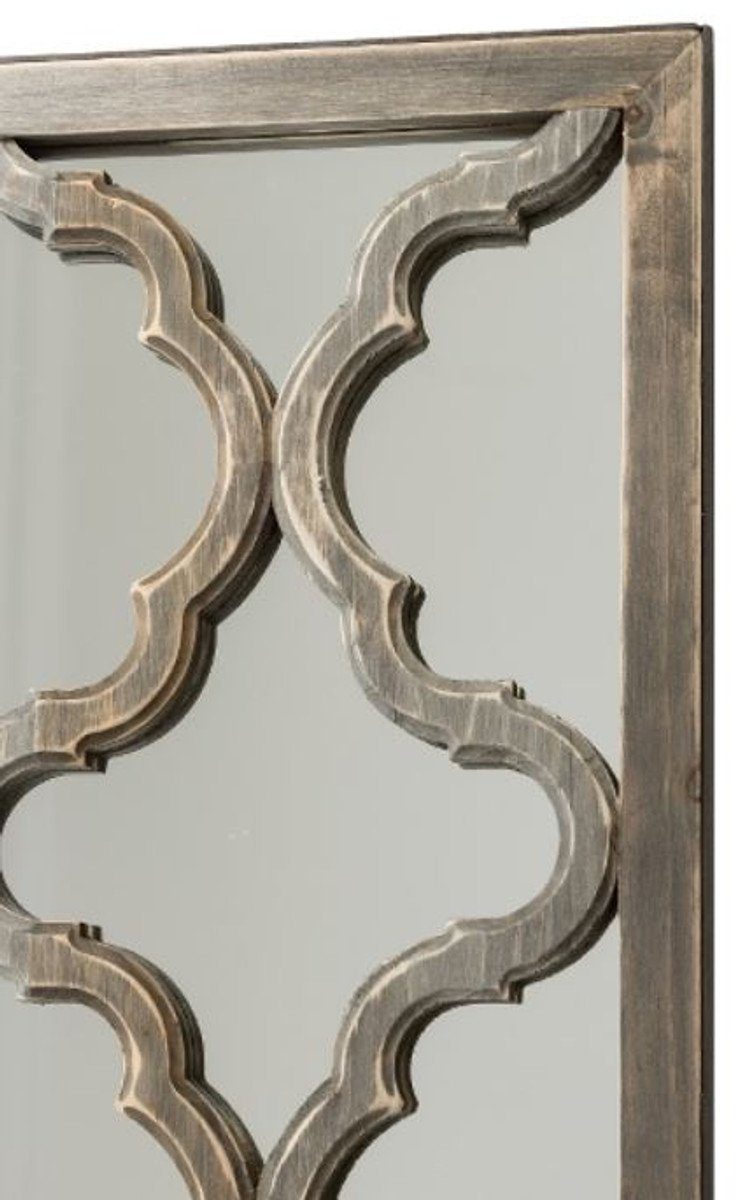 Casa Padrino Wandspiegel Designer Spiegel Designermöbel 61 - x 122 Braun Wandspiegel / Antik cm H