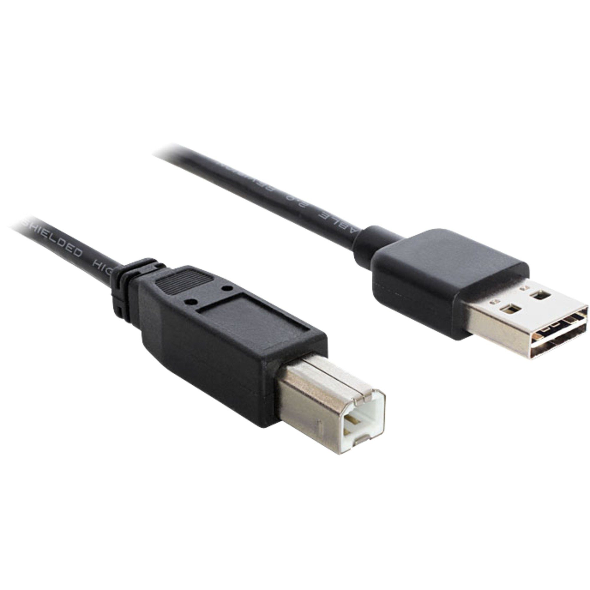 DeLOCK EASY-USB 2.0 Kabel, USB-A Stecker > USB-B Computer-Kabel