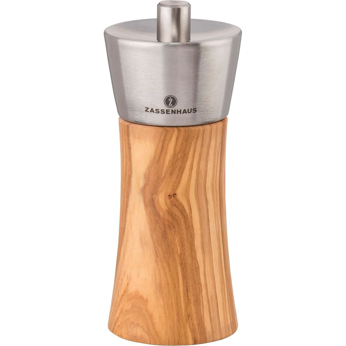 ZASSENHAUS Gewürzmühle Pfeffermühle Augsburg Olivenholz, 14 cm