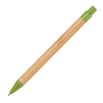 Livepac Office Kugelschreiber 10 Kugelschreiber aus Weizenstroh und Bambus / Farbe: grün