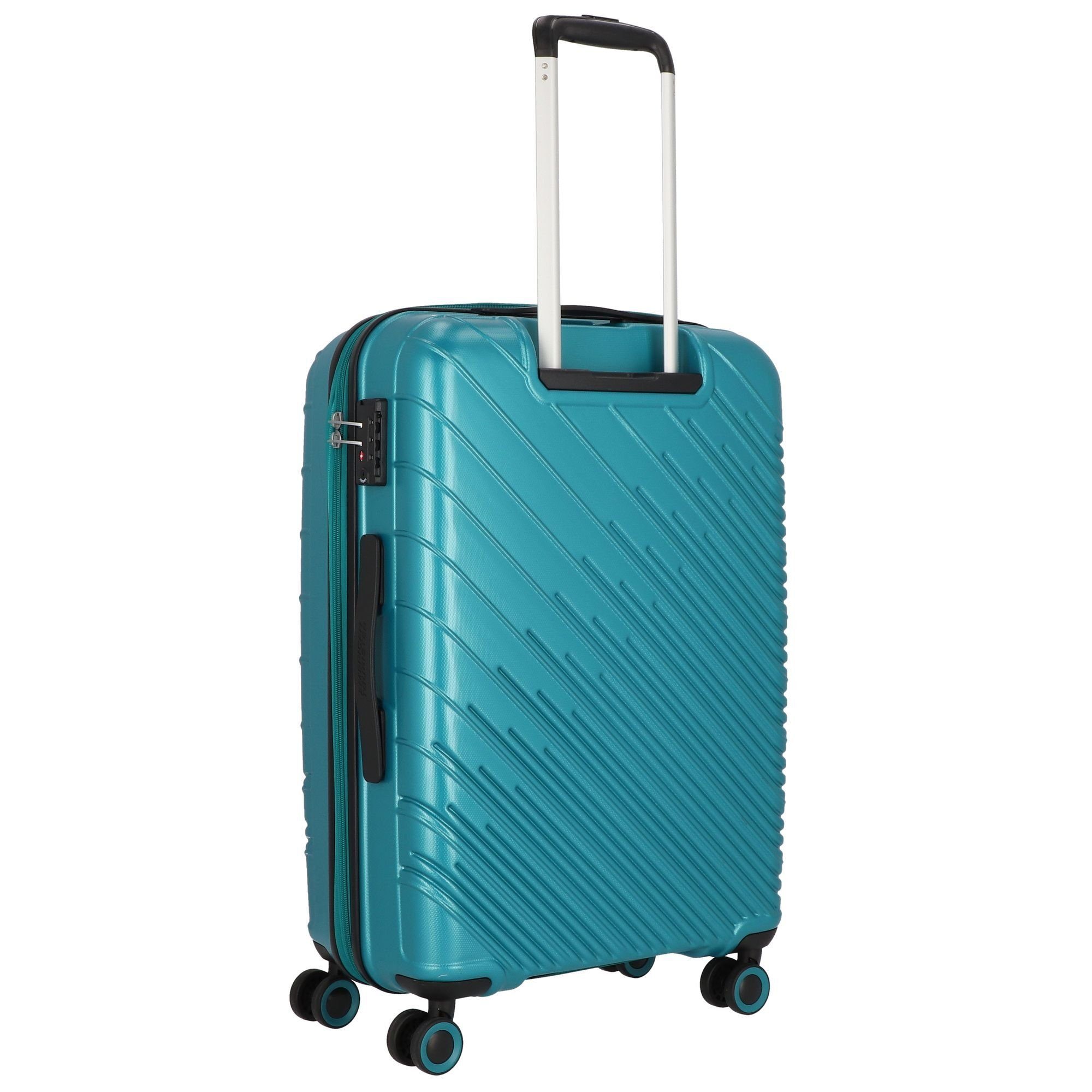 Tourister® ABS American Hartschalen-Trolley Rollen, Speedstar, deep turquoise 4